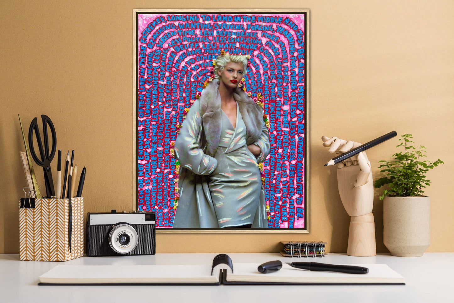 Vogue Reflections: “Just Be” Original Art 11x14in Framed
