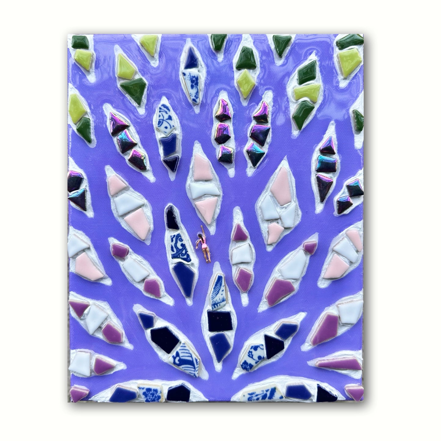 The Path to Fulfillment - 8x10 Mixed Media; Sand, Acrylic & Resin on Canvas Framed