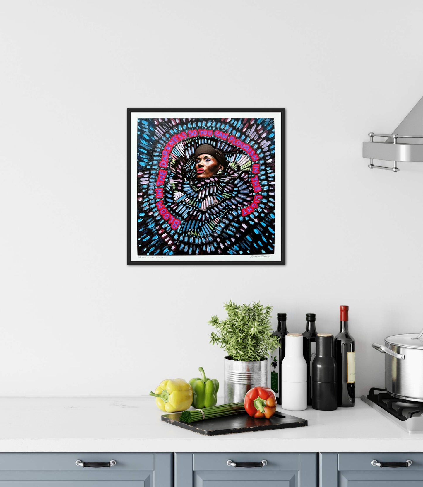 “Bloom in the Darkness” Giclée Fine Art Print 10x10in or 4x4in