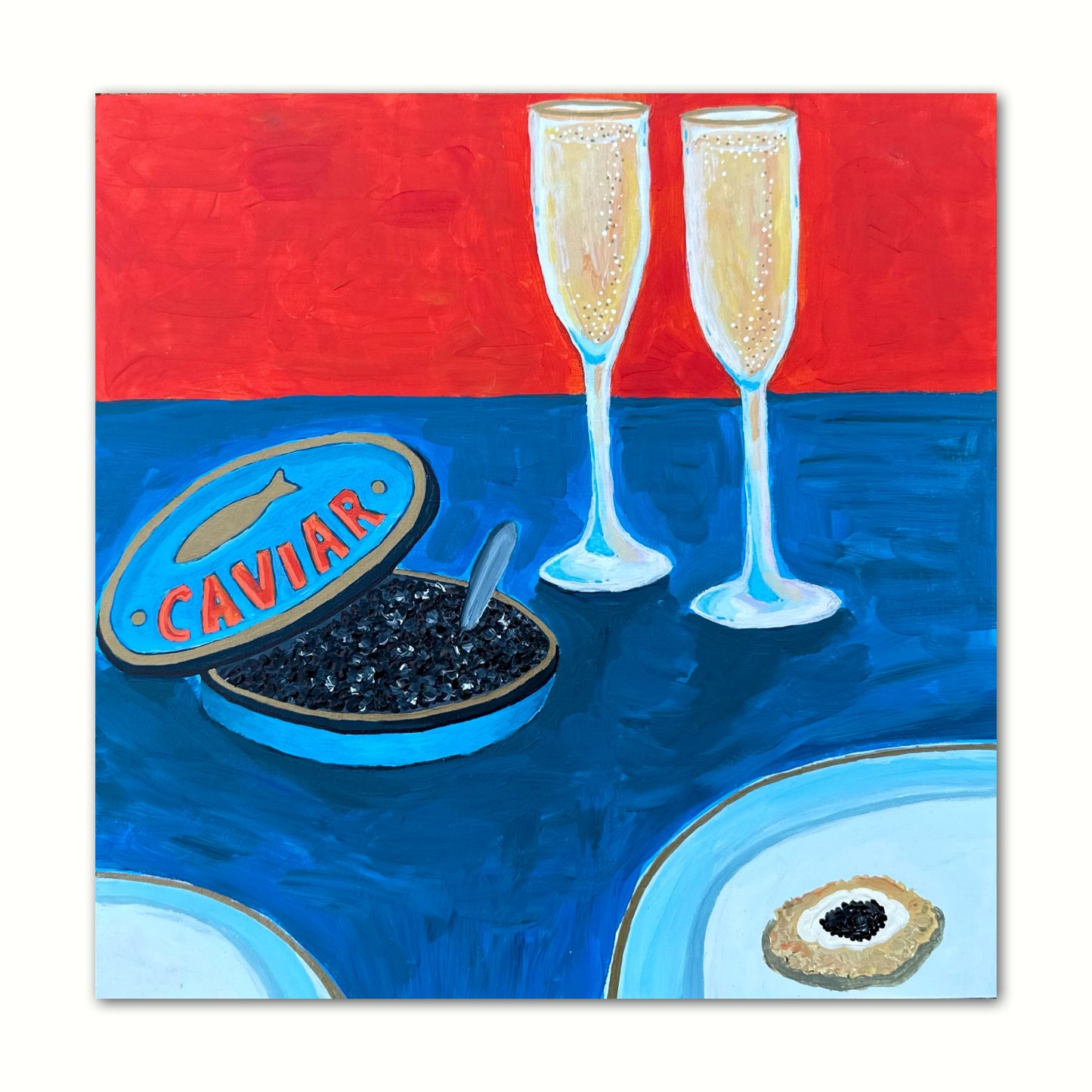 Little Luxuries Collection: We Go Together Like Champagne & Caviar - 10x10in Glicée Fine Art Print