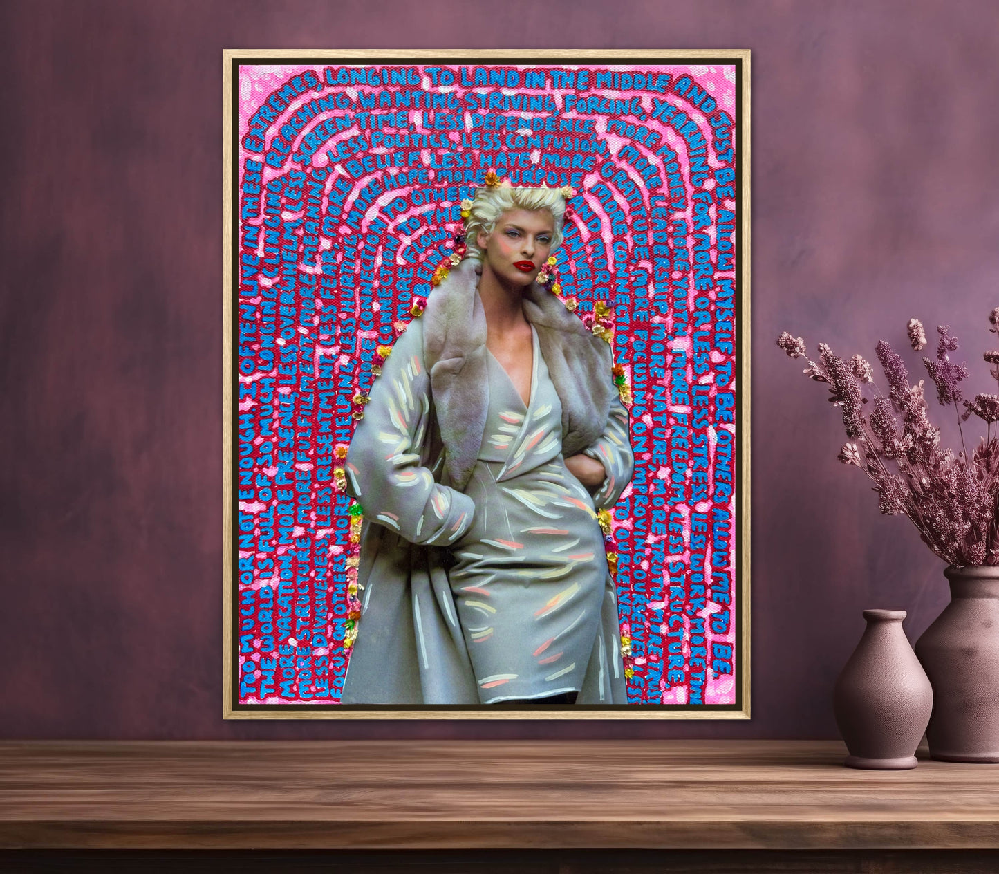 Vogue Reflections: “Just Be” Original Art 11x14in Framed