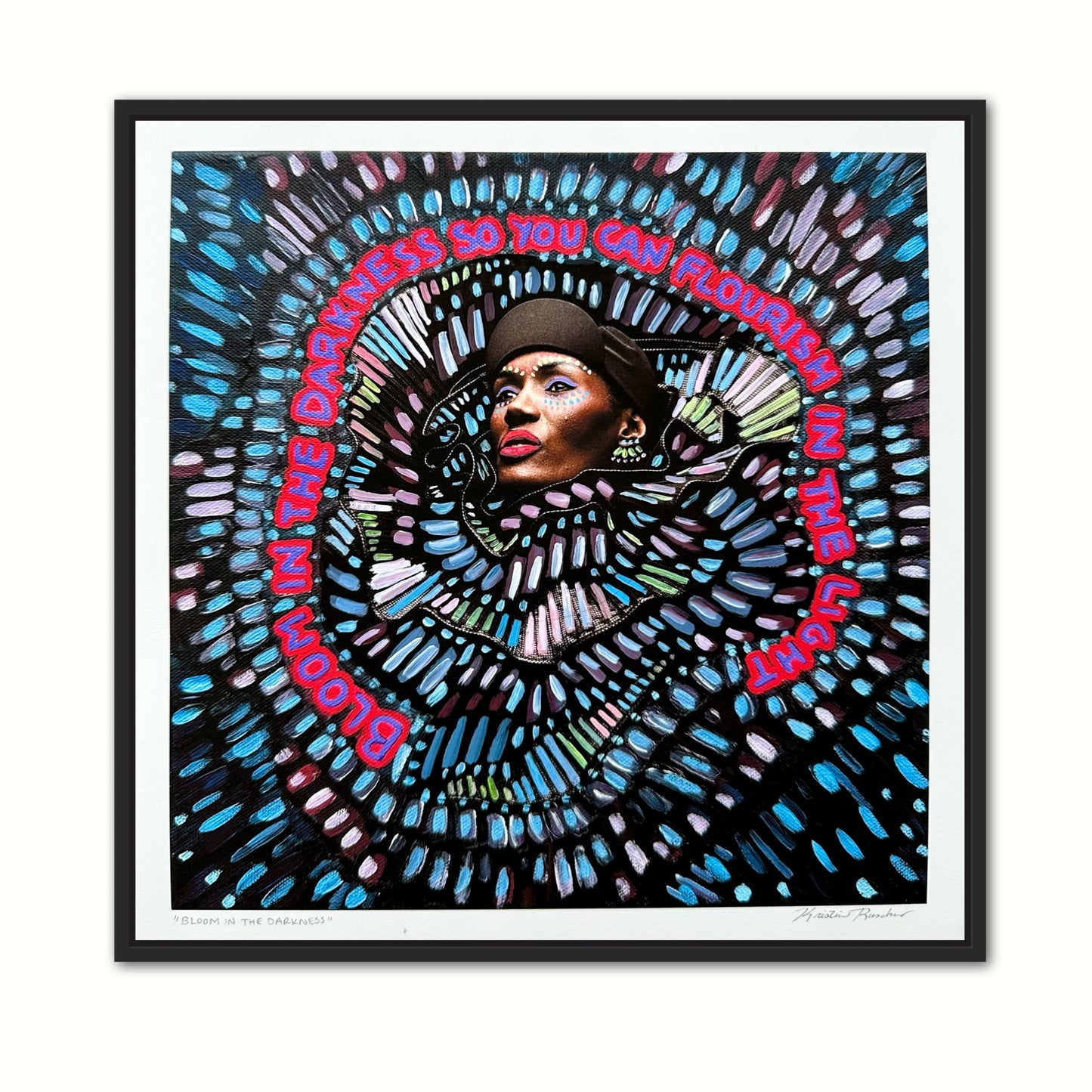 “Bloom in the Darkness” Giclée Fine Art Print 10x10in or 4x4in