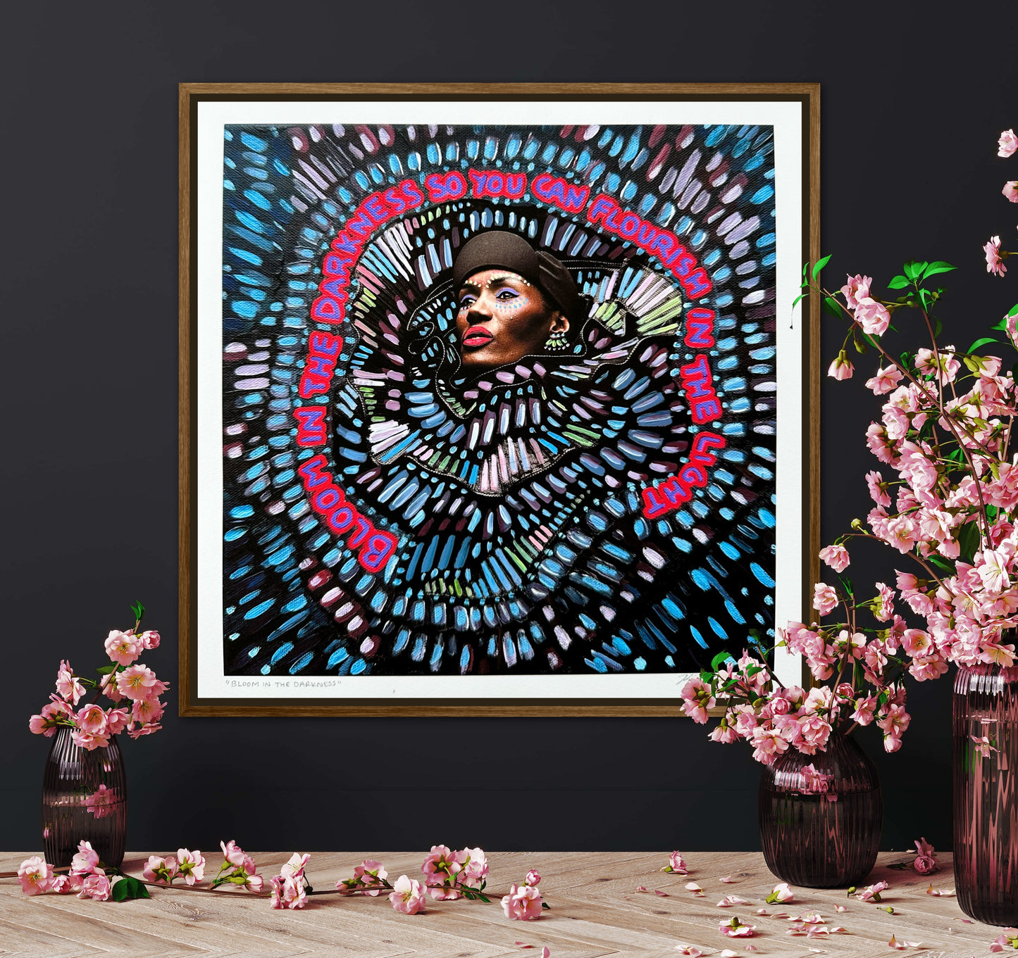 “Bloom in the Darkness” Giclée Fine Art Print 10x10in or 4x4in