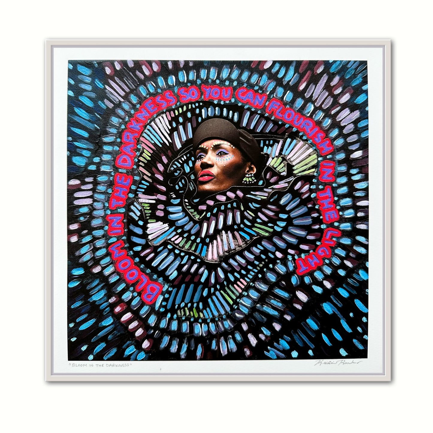 “Bloom in the Darkness” Giclée Fine Art Print 10x10in or 4x4in