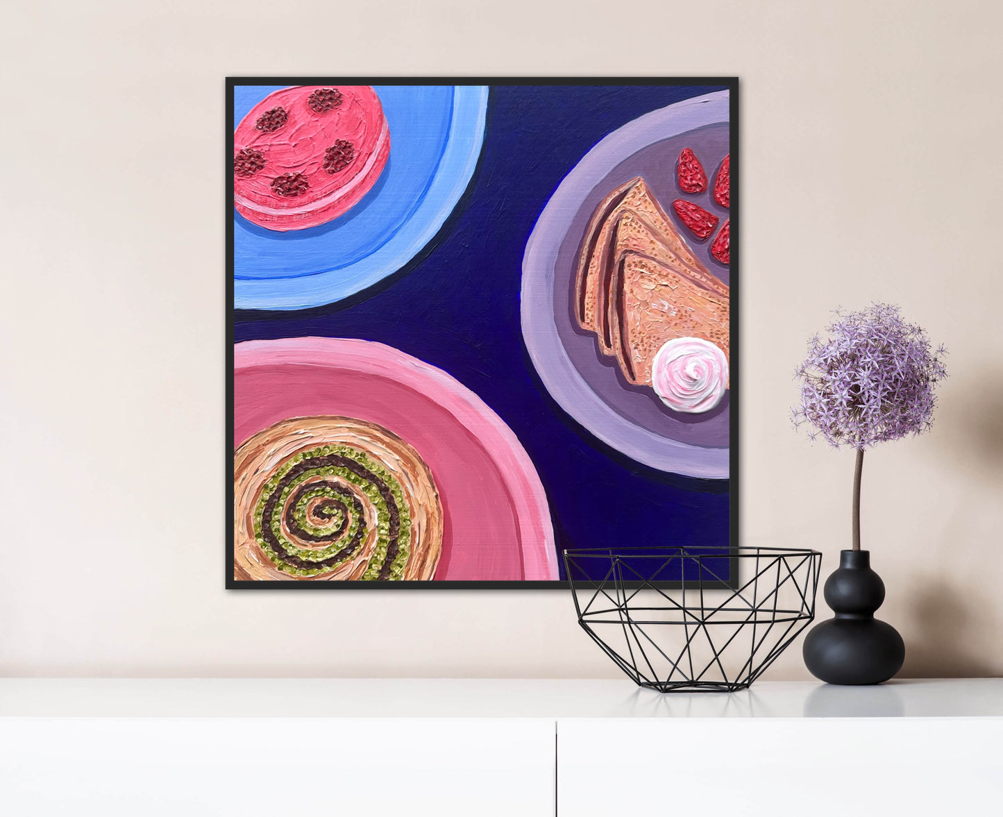 Little Luxuries Collection: Breakfast is Served - 12x12in Original Art