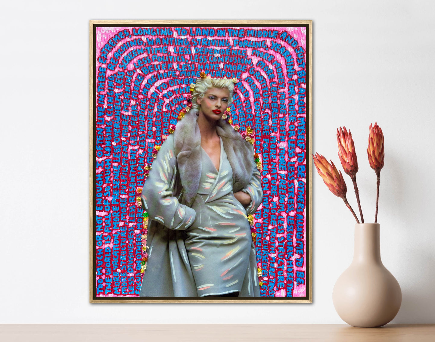 Vogue Reflections: “Just Be” Original Art 11x14in Framed