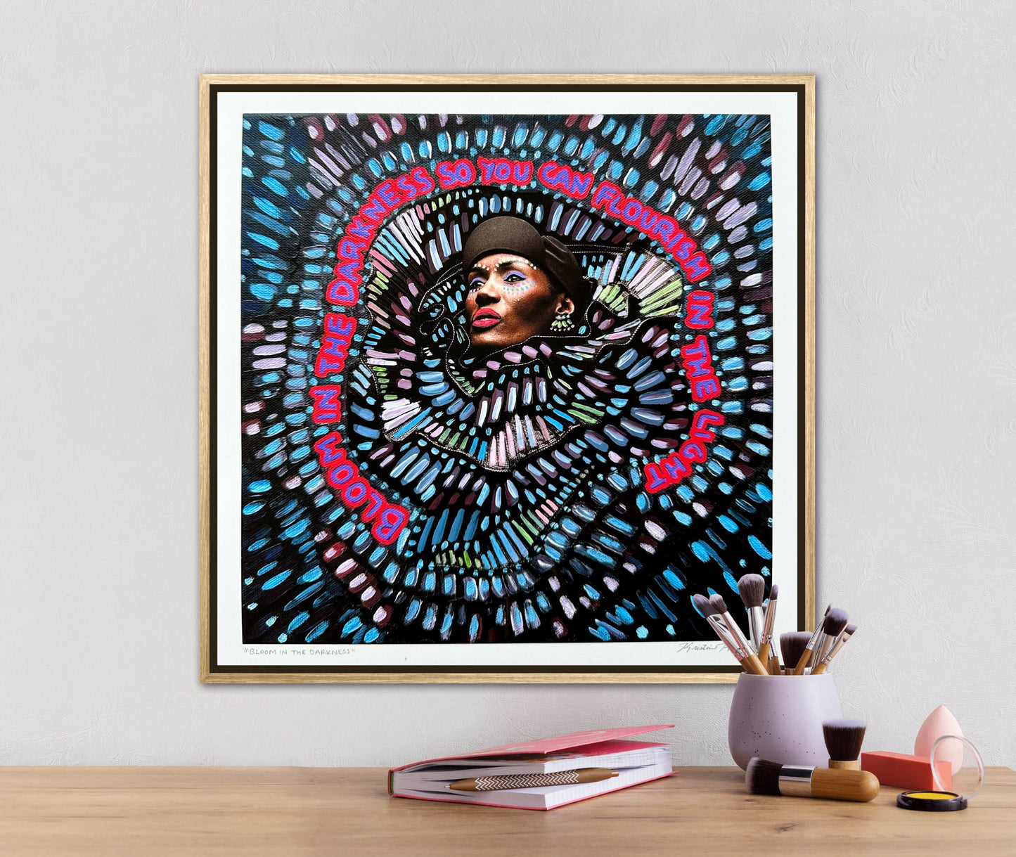 “Bloom in the Darkness” Giclée Fine Art Print 10x10in or 4x4in