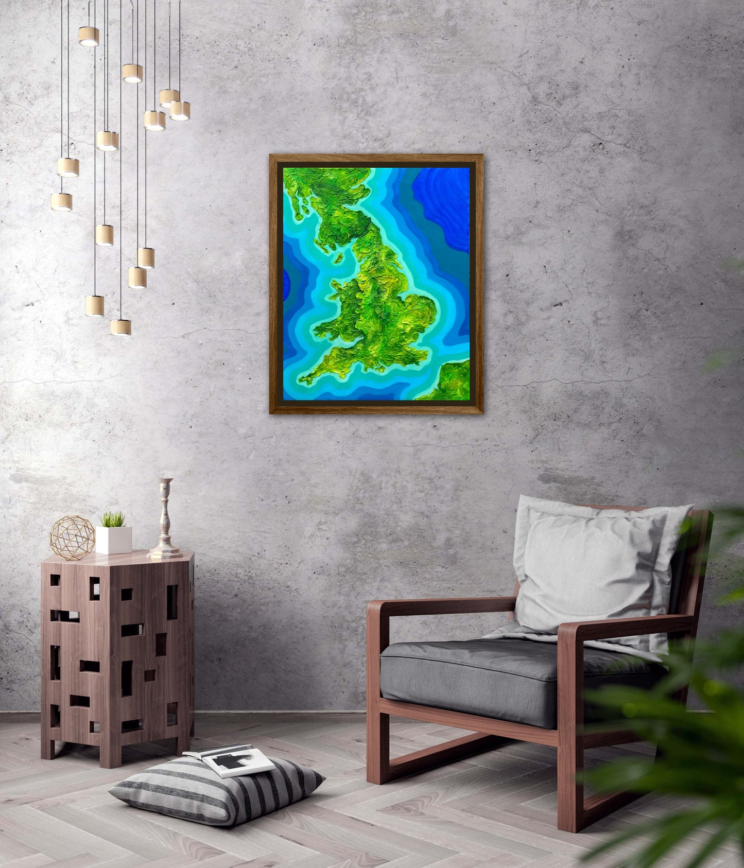 England ๐ด๓ ง๓ ข๓ ฅ๓ ฎ๓ ง๓ ฟ๐ฌ๐ง - 16x20 Fine Art Map made with Acrylic & Resin on Canvas