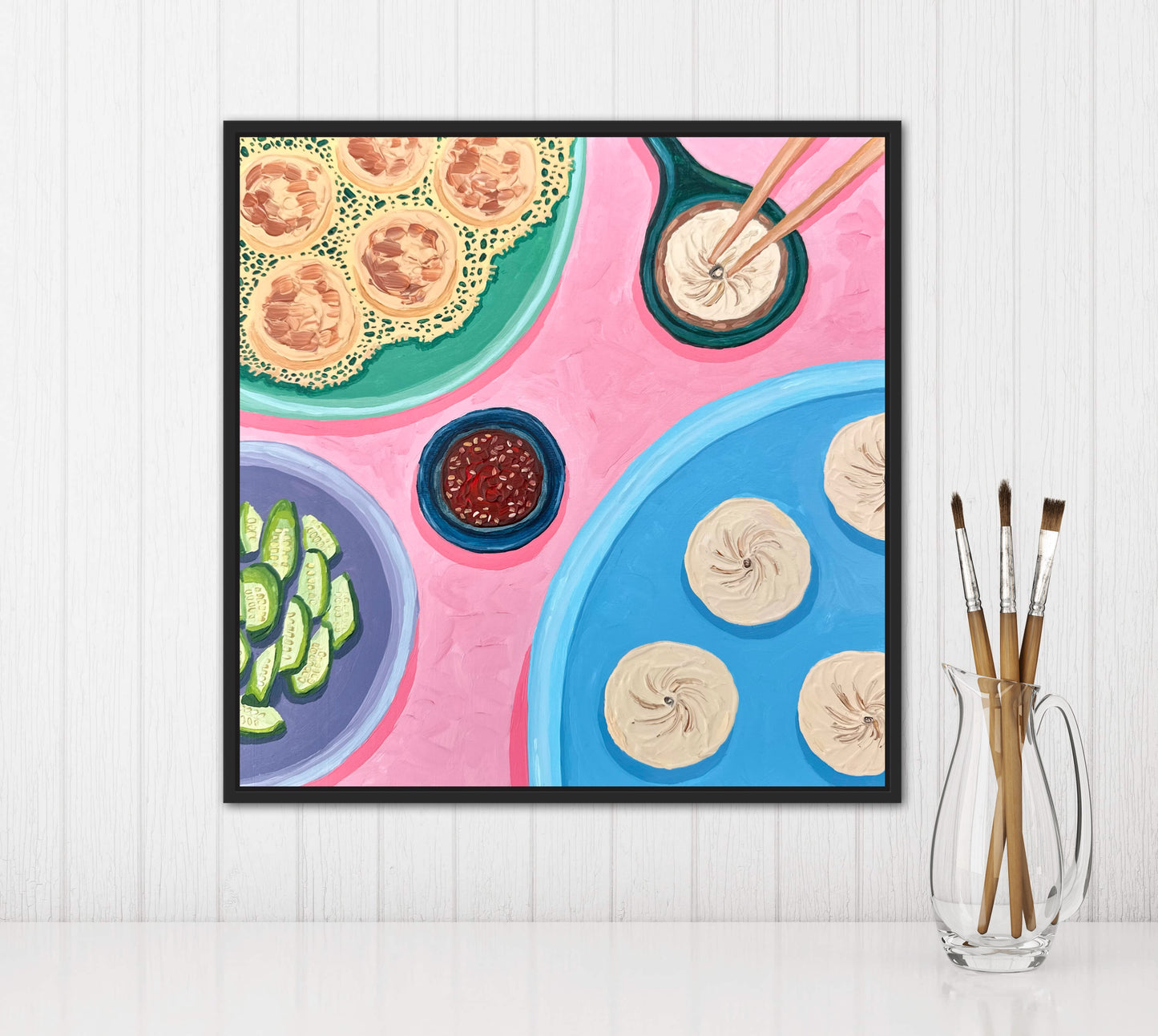 Little Luxuries Collection: Soup Dumpings - 12x12in Original Art