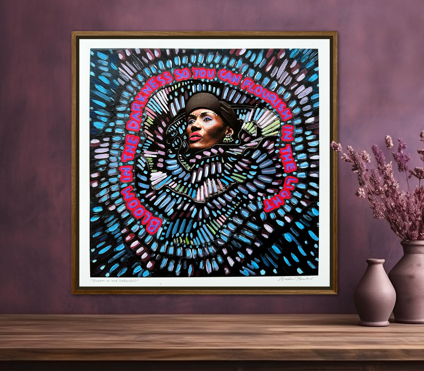 “Bloom in the Darkness” Giclée Fine Art Print 10x10in or 4x4in