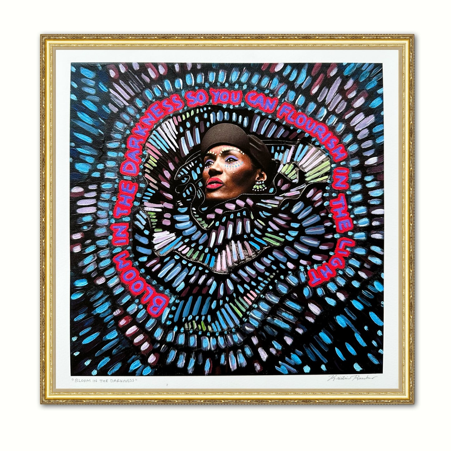 “Bloom in the Darkness” Giclée Fine Art Print 10x10in or 4x4in