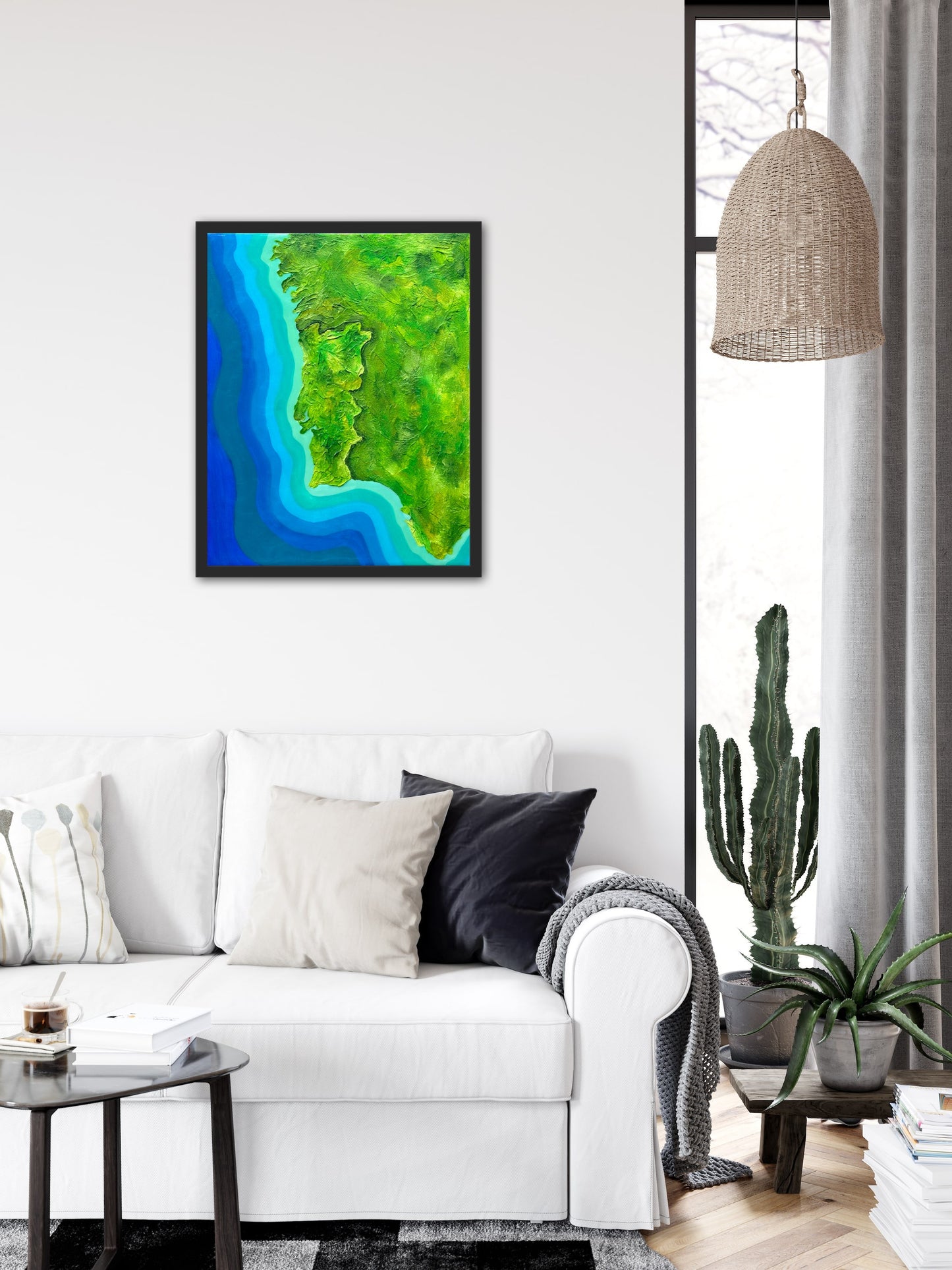 Portugal šµš¹ - 16x20 Fine Art Map made with Acrylic & Resin on Canvas