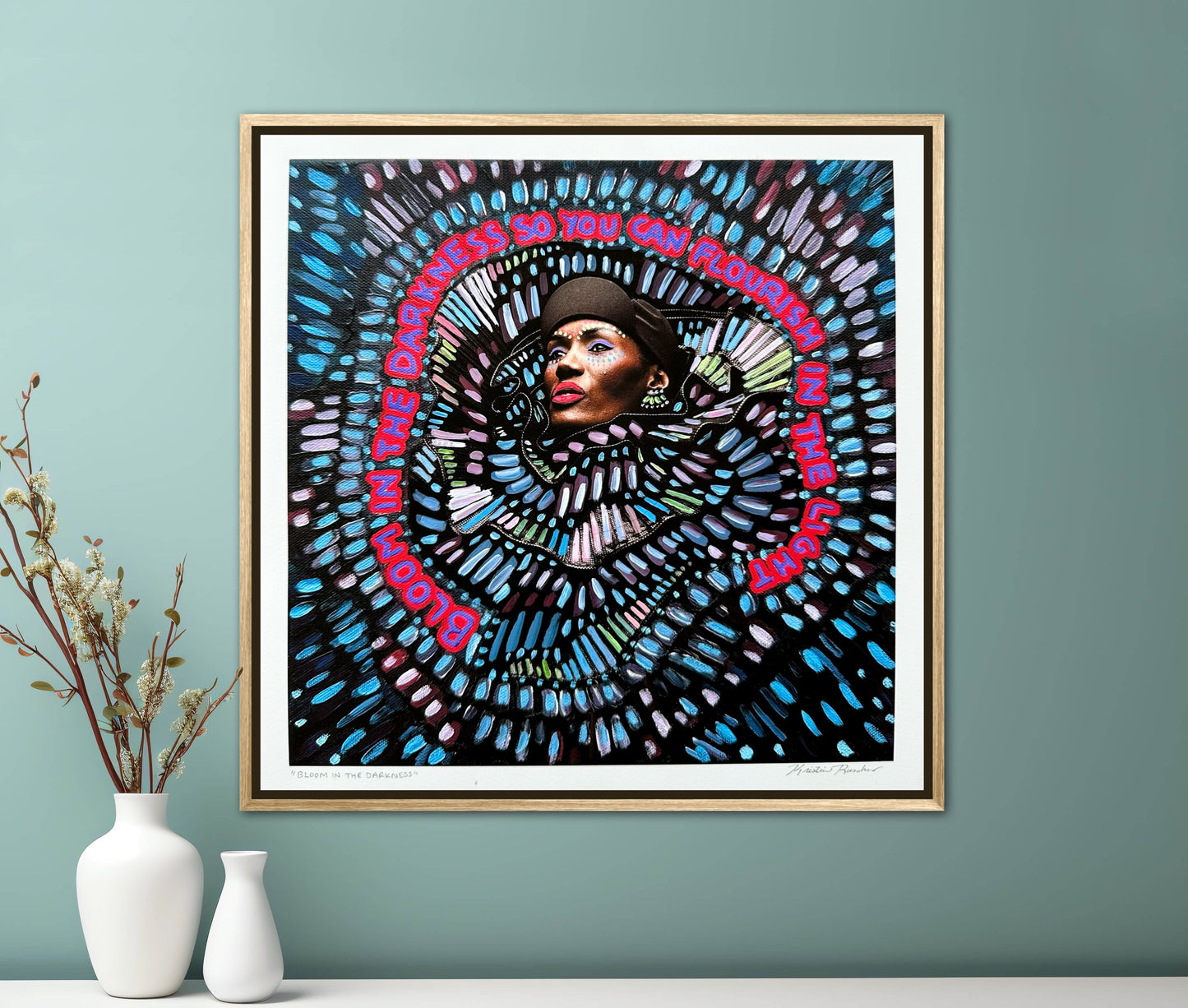 “Bloom in the Darkness” Giclée Fine Art Print 10x10in or 4x4in