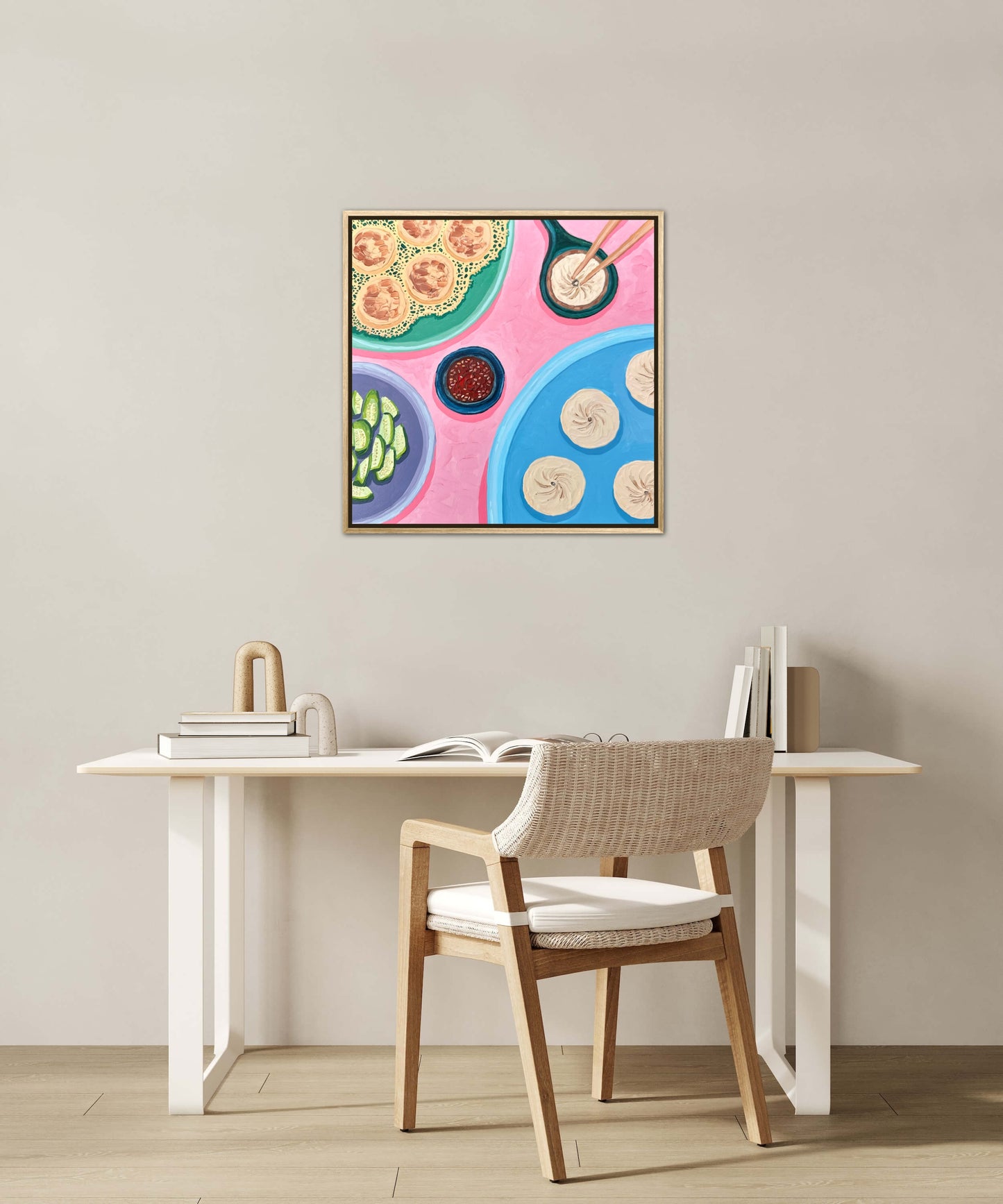 Little Luxuries Collection: Soup Dumpings - 12x12in Original Art