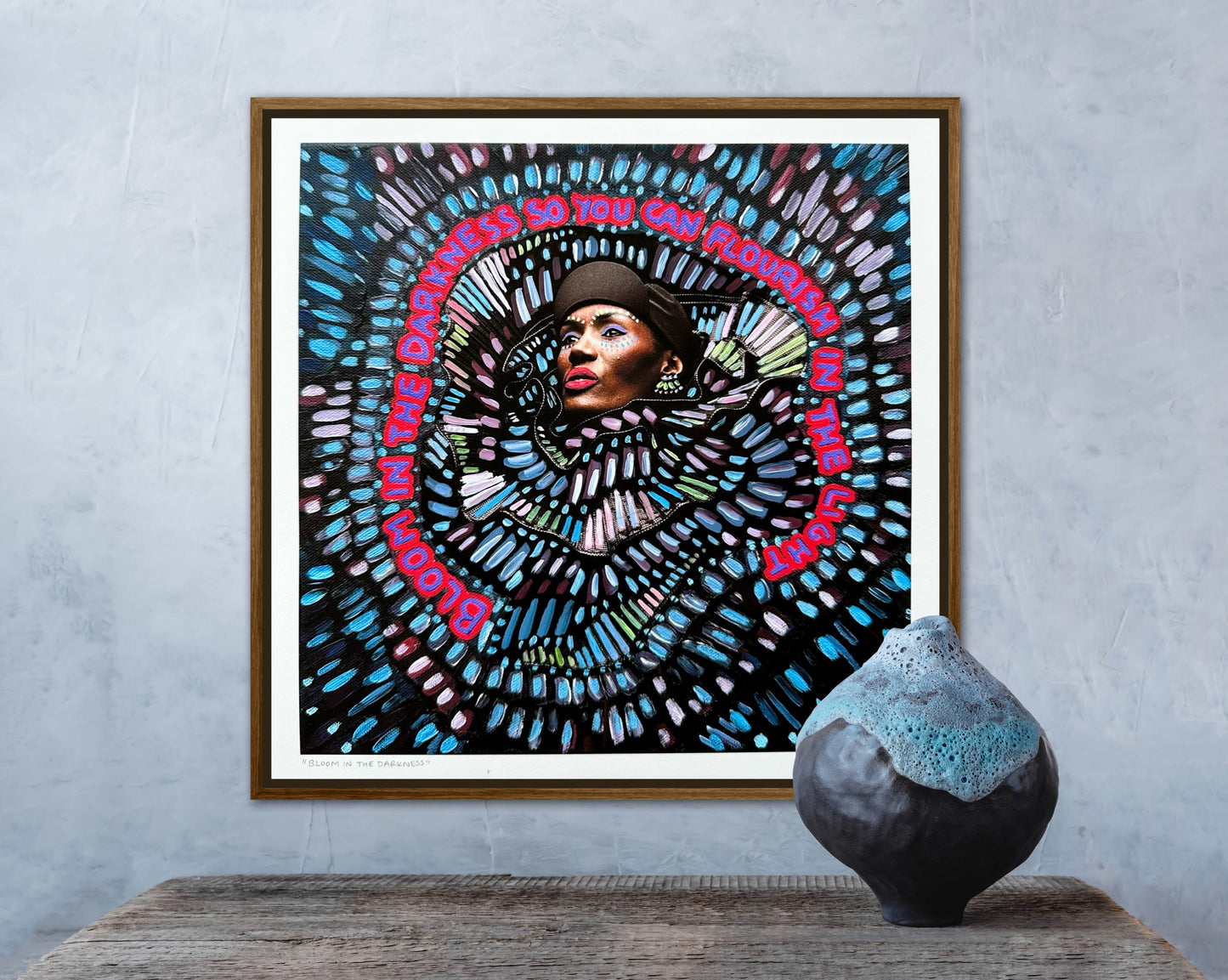“Bloom in the Darkness” Giclée Fine Art Print 10x10in or 4x4in