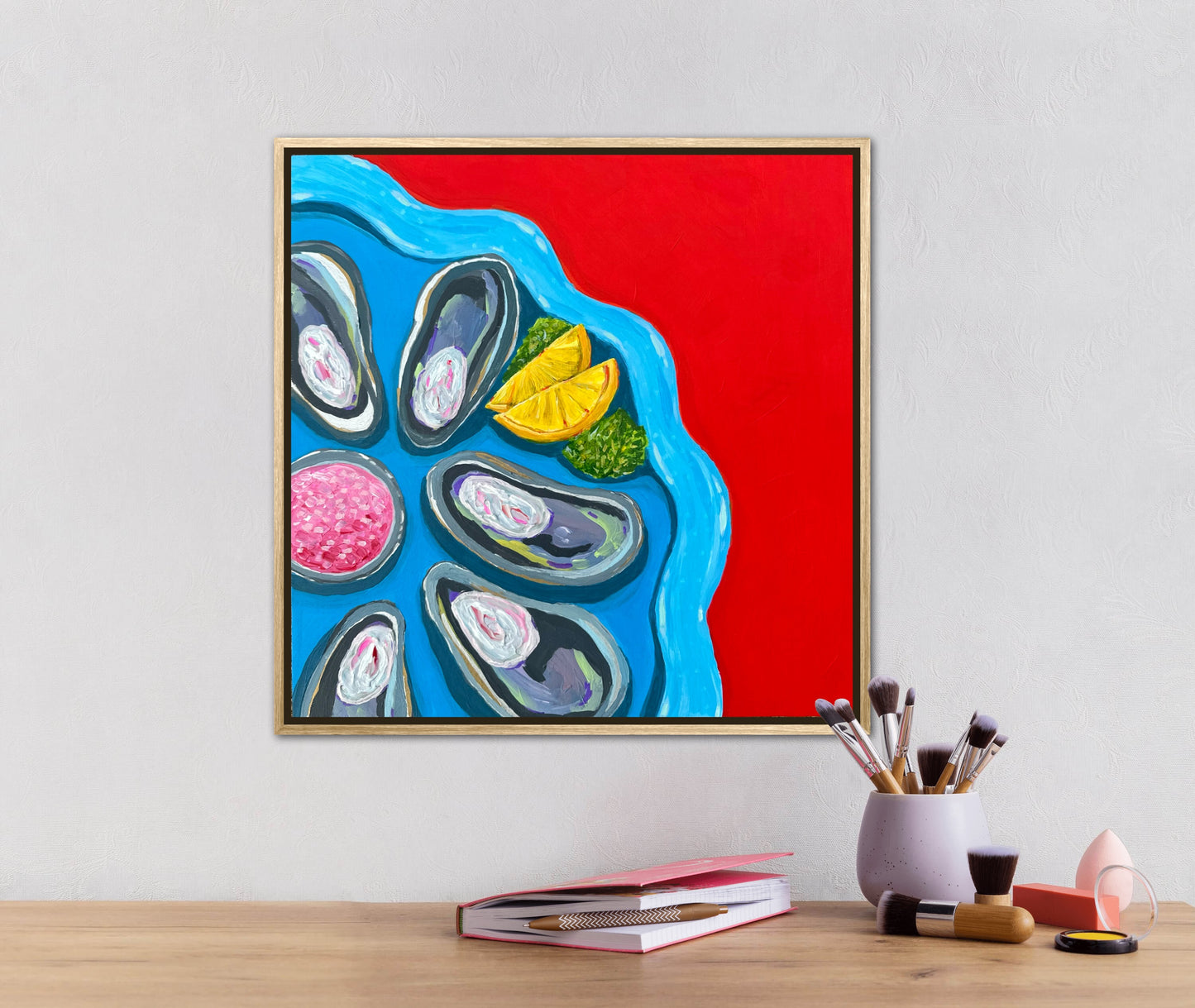Little Luxuries Collection: Half Shell Time is Never a Crime - 12x12in Original Art