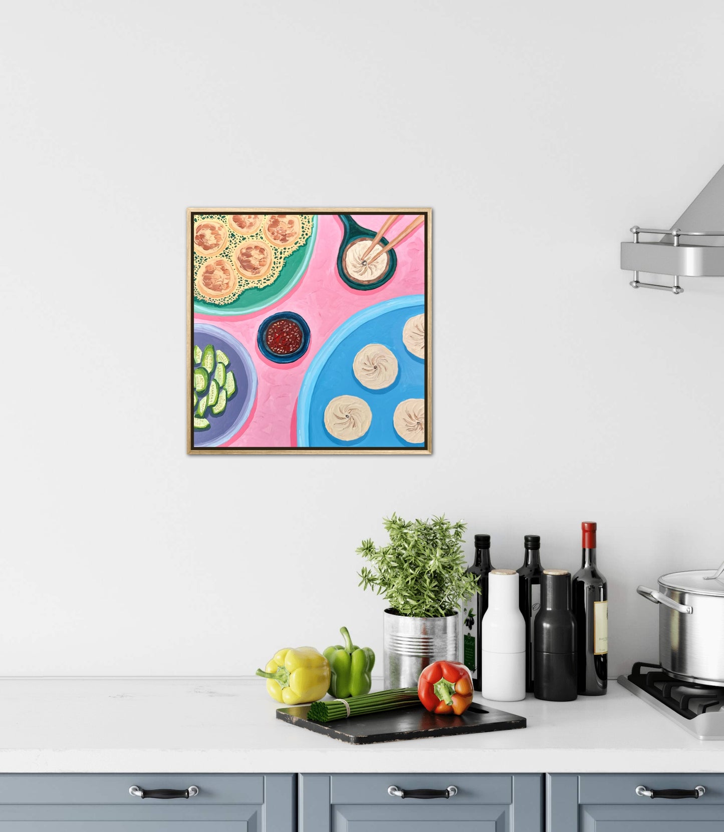 Little Luxuries Collection: Soup Dumpings - 12x12in Original Art