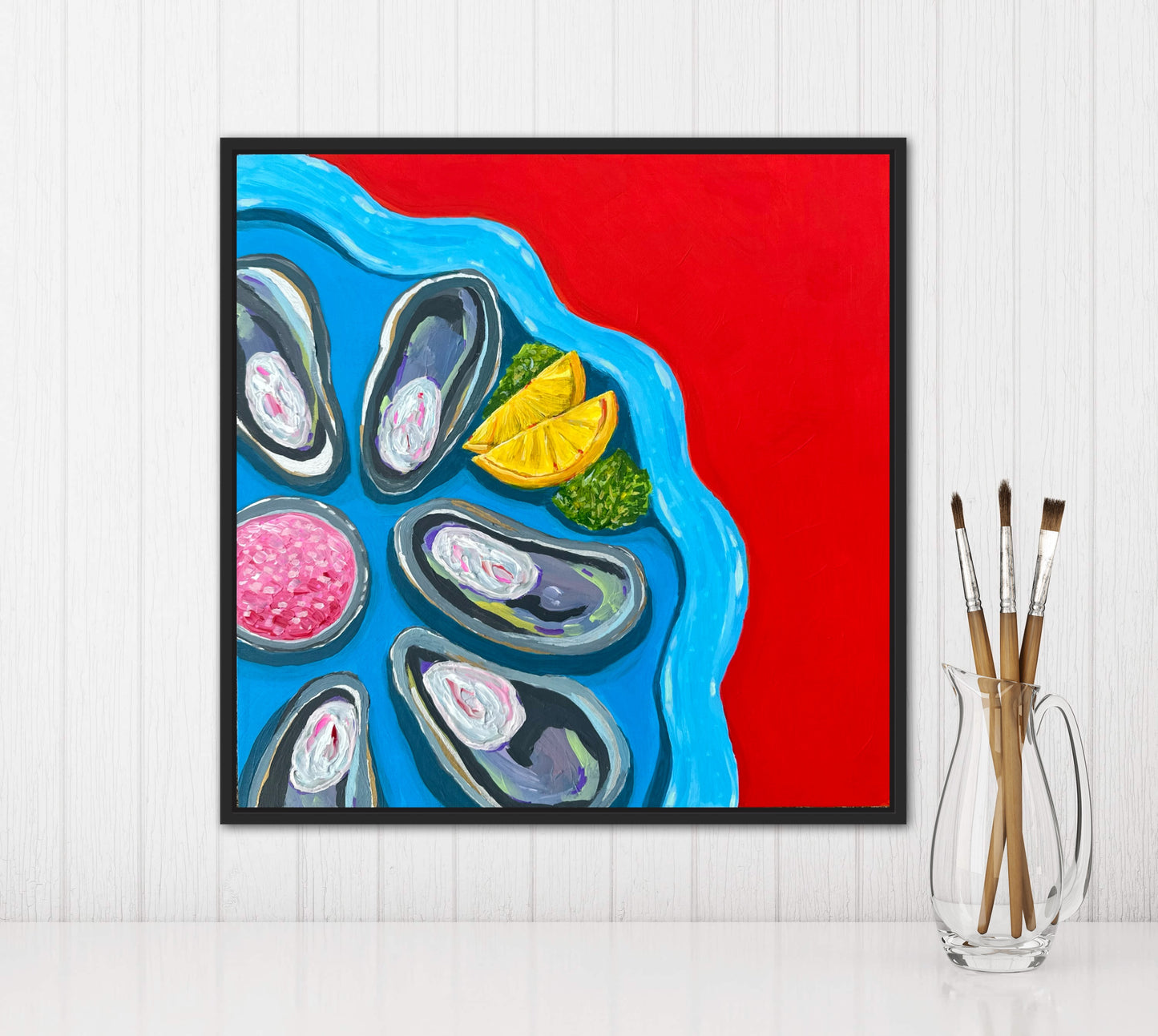 Little Luxuries Collection: Half Shell Time is Never a Crime - 12x12in Original Art