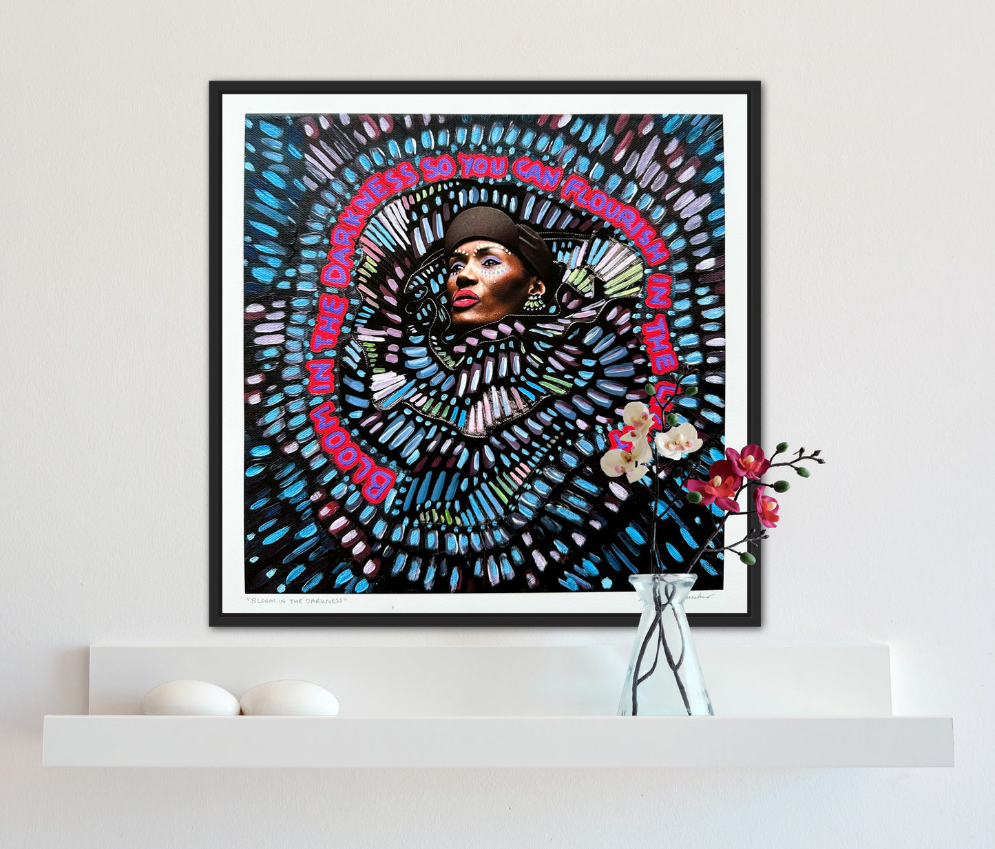 “Bloom in the Darkness” Giclée Fine Art Print 10x10in or 4x4in