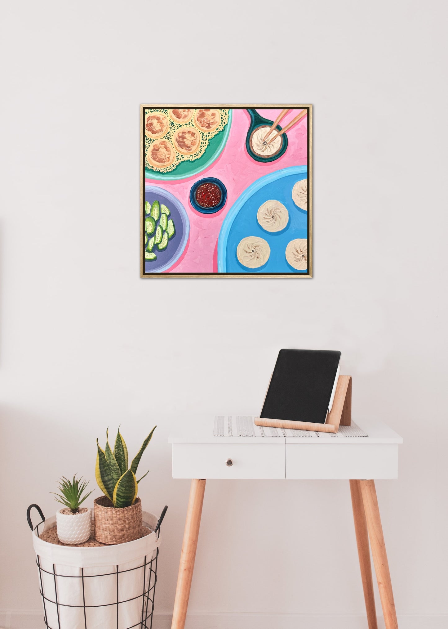 Little Luxuries Collection: Soup Dumpings - 12x12in Original Art