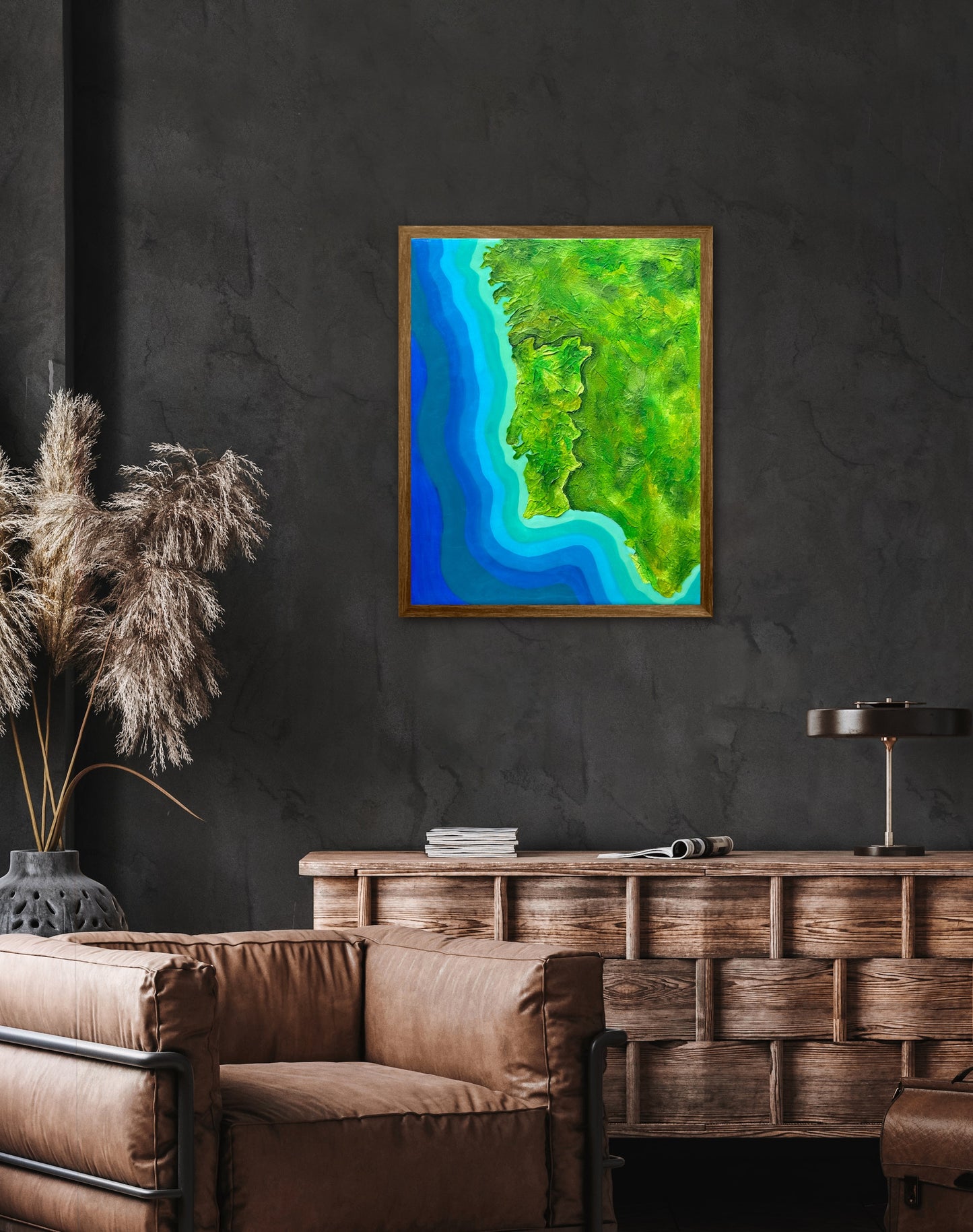 Portugal šµš¹ - 16x20 Fine Art Map made with Acrylic & Resin on Canvas