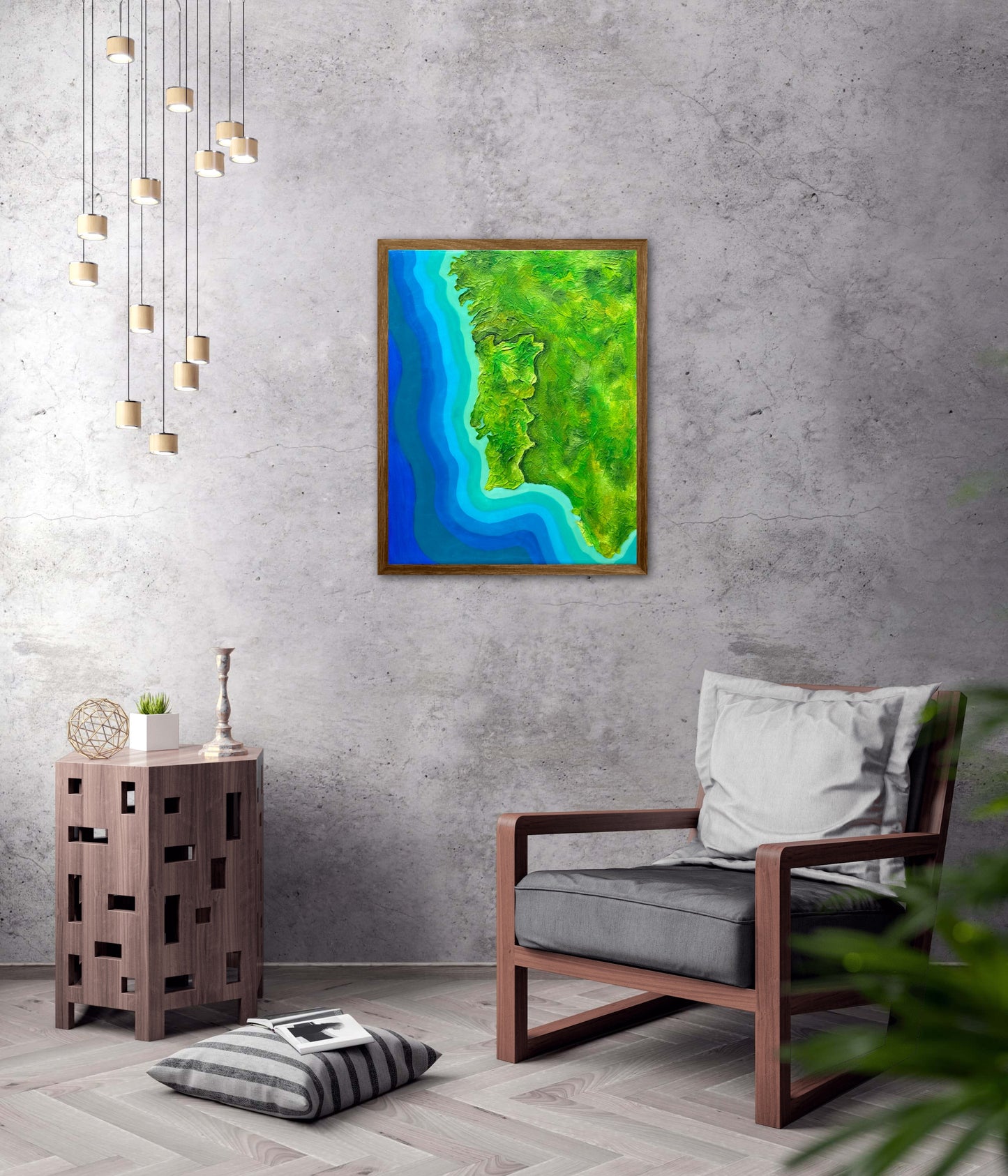 Portugal šµš¹ - 16x20 Fine Art Map made with Acrylic & Resin on Canvas