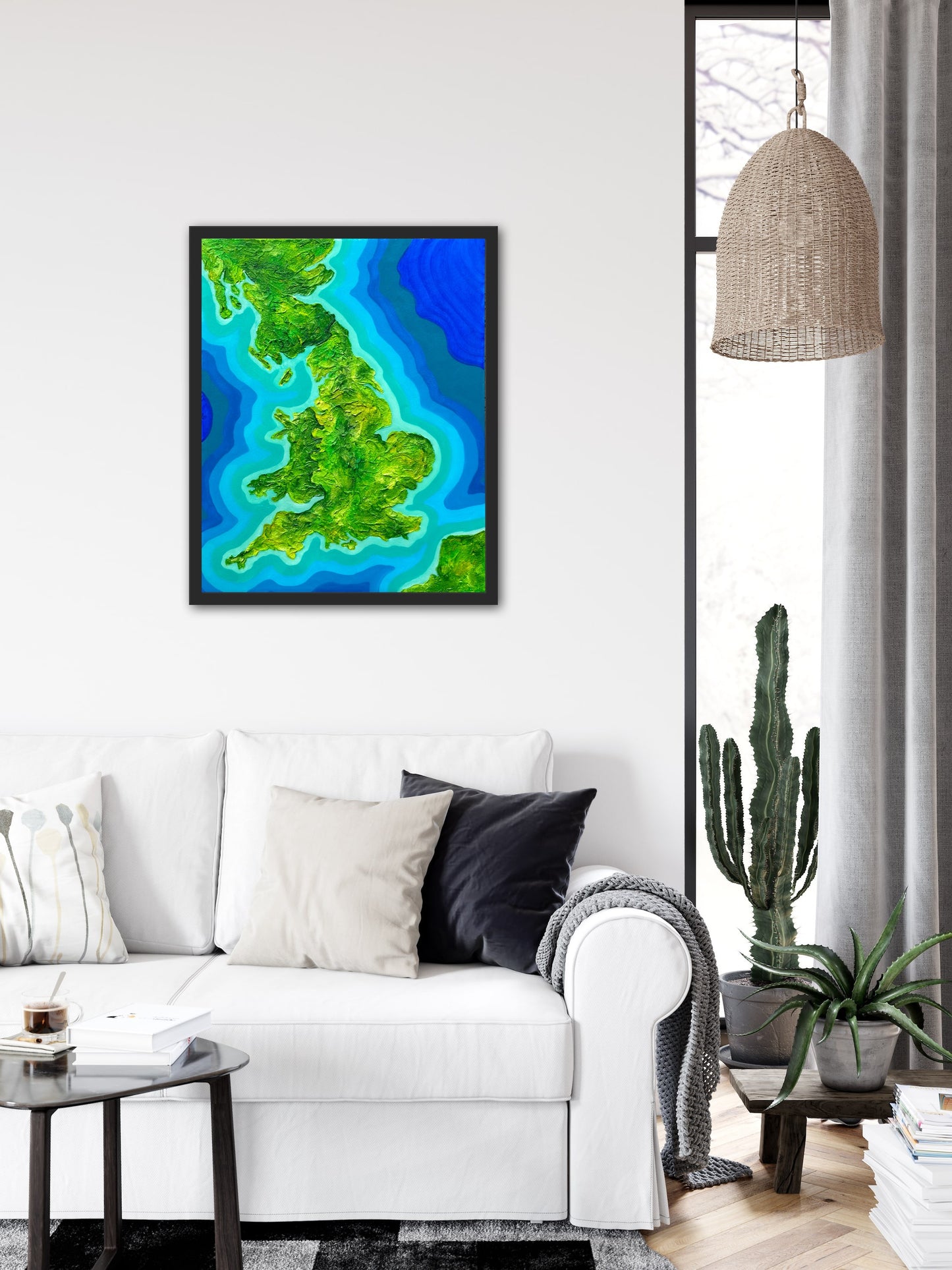 England ๐ด๓ ง๓ ข๓ ฅ๓ ฎ๓ ง๓ ฟ๐ฌ๐ง - 16x20 Fine Art Map made with Acrylic & Resin on Canvas