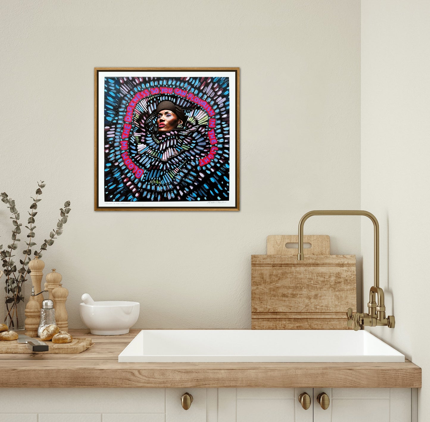 “Bloom in the Darkness” Giclée Fine Art Print 10x10in or 4x4in