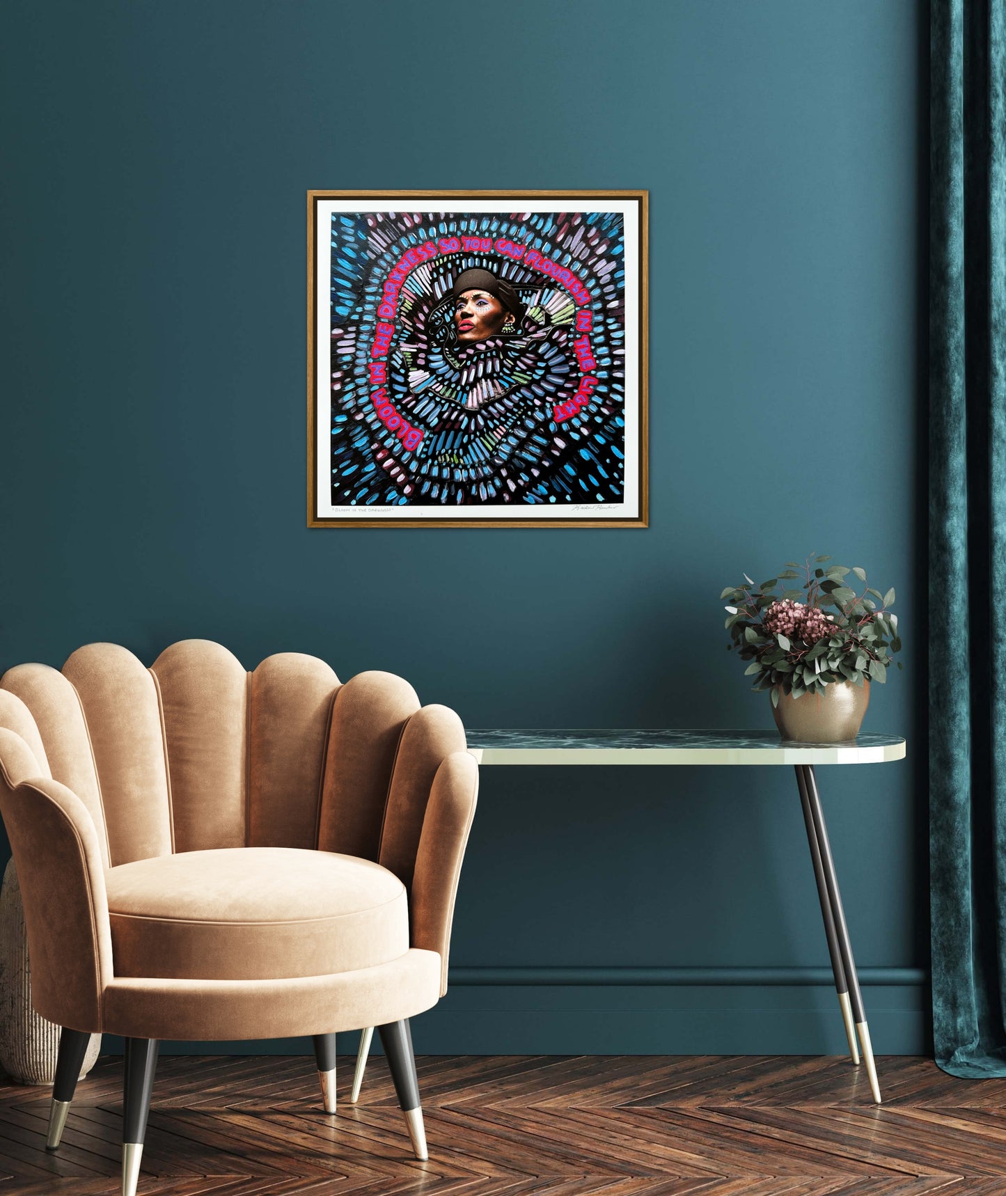 “Bloom in the Darkness” Giclée Fine Art Print 10x10in or 4x4in