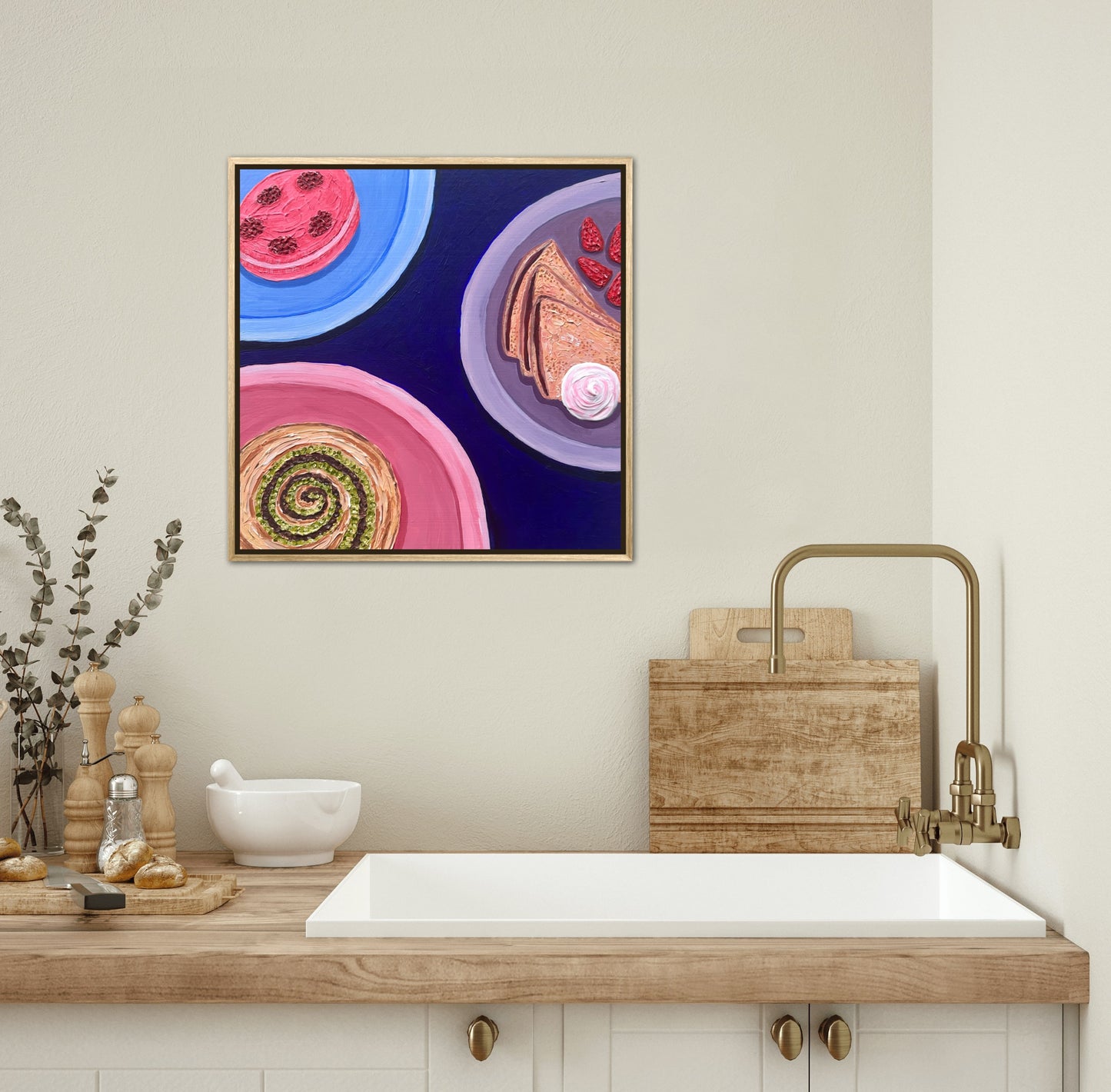 Little Luxuries Collection: Breakfast is Served - 12x12in Original Art