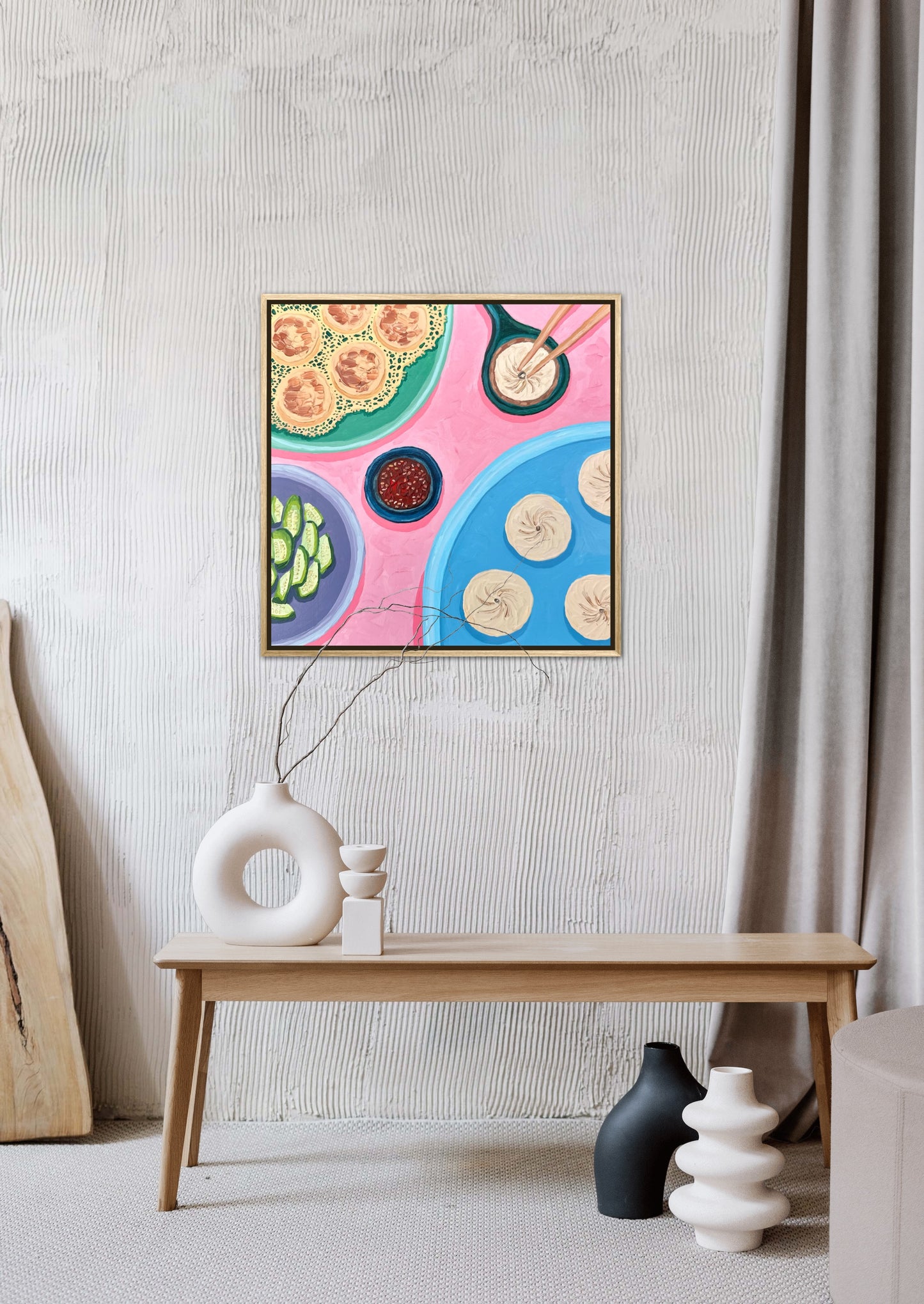 Little Luxuries Collection: Soup Dumpings - 12x12in Original Art