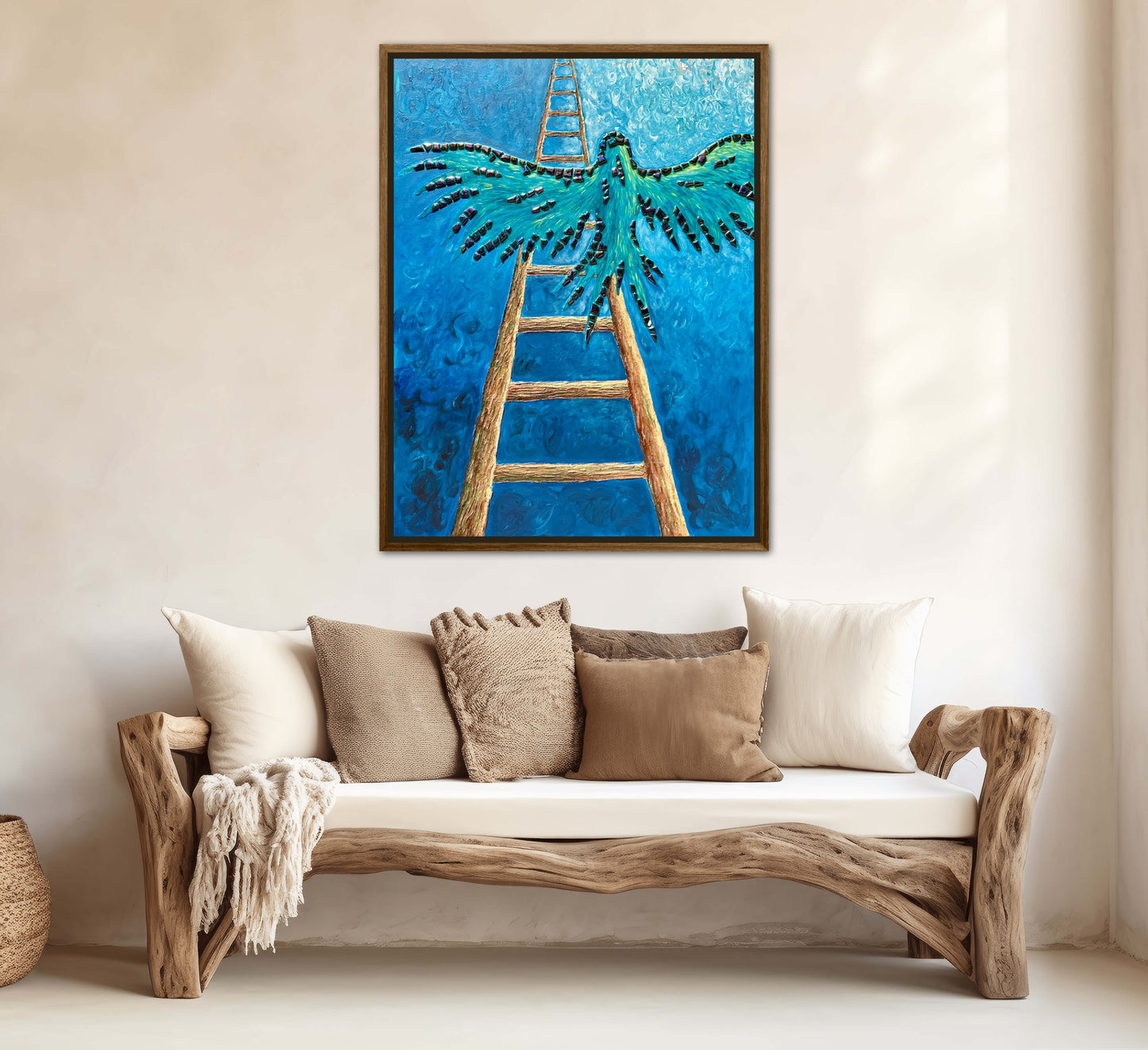 I Gave Myself Permission to Fly - 30x40in Mixed Media; Sand, Acrylic & Resin on Canvas Framed