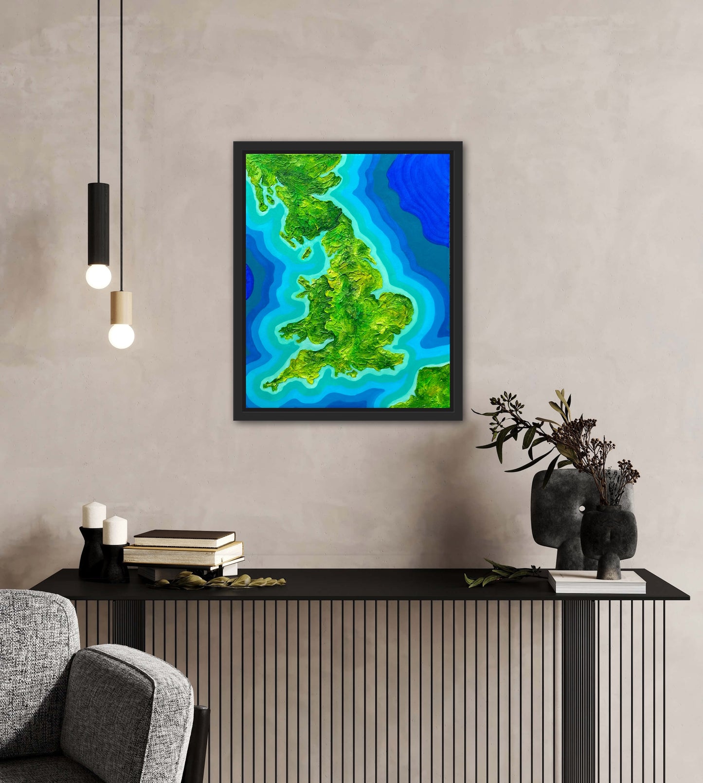England ๐ด๓ ง๓ ข๓ ฅ๓ ฎ๓ ง๓ ฟ๐ฌ๐ง - 16x20 Fine Art Map made with Acrylic & Resin on Canvas