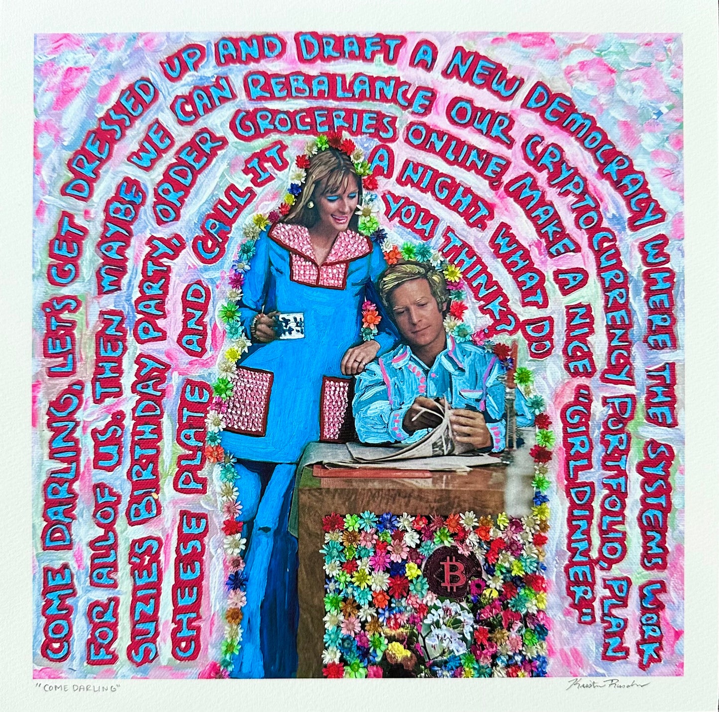 ”Come Darling” Giclée Fine Art Print 10x10in or 5x5in