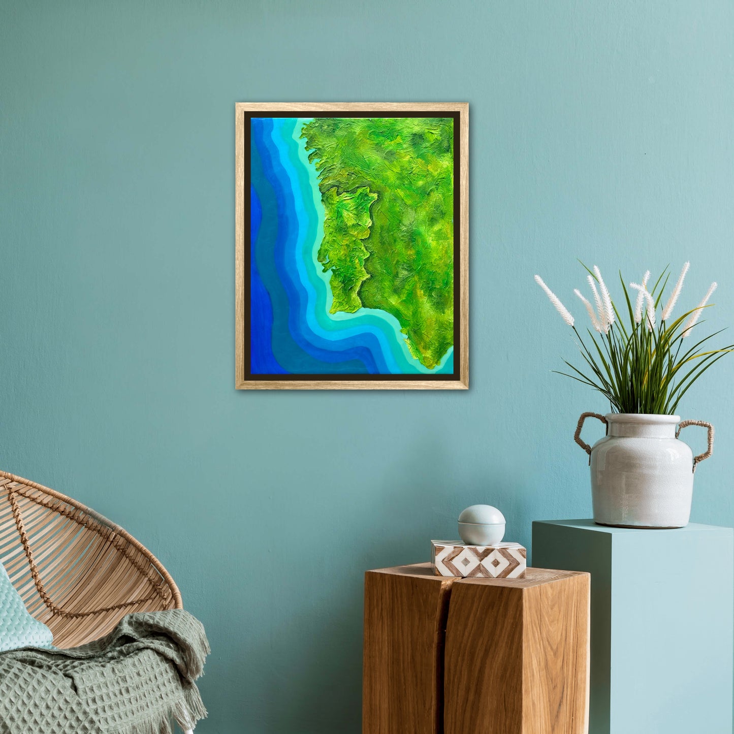 Portugal šµš¹ - 16x20 Fine Art Map made with Acrylic & Resin on Canvas