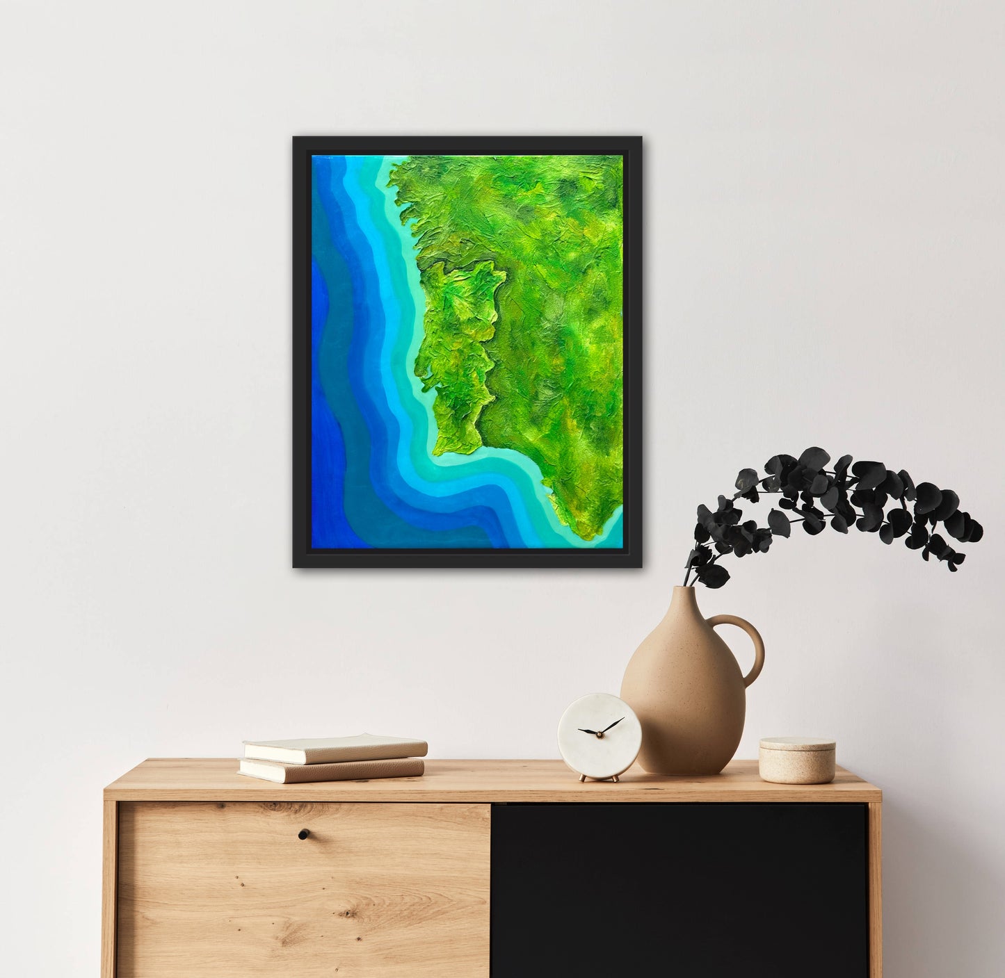 Portugal šµš¹ - 16x20 Fine Art Map made with Acrylic & Resin on Canvas