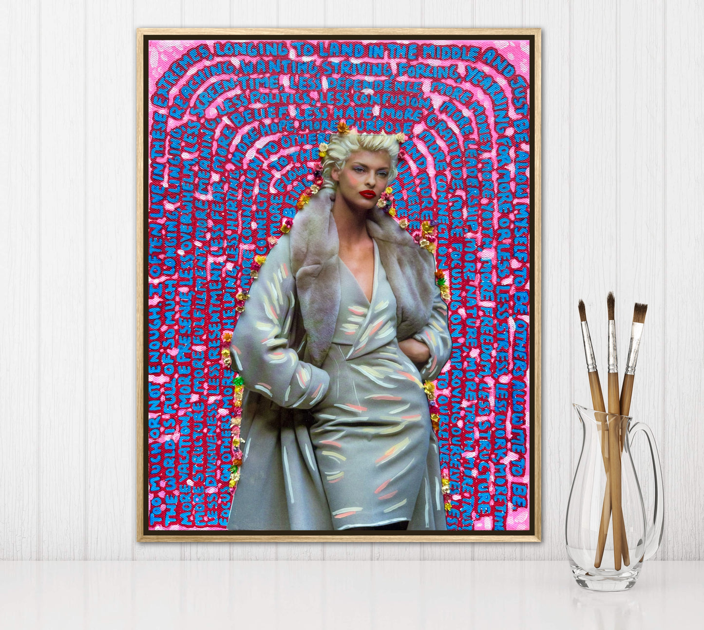 Vogue Reflections: “Just Be” Original Art 11x14in Framed