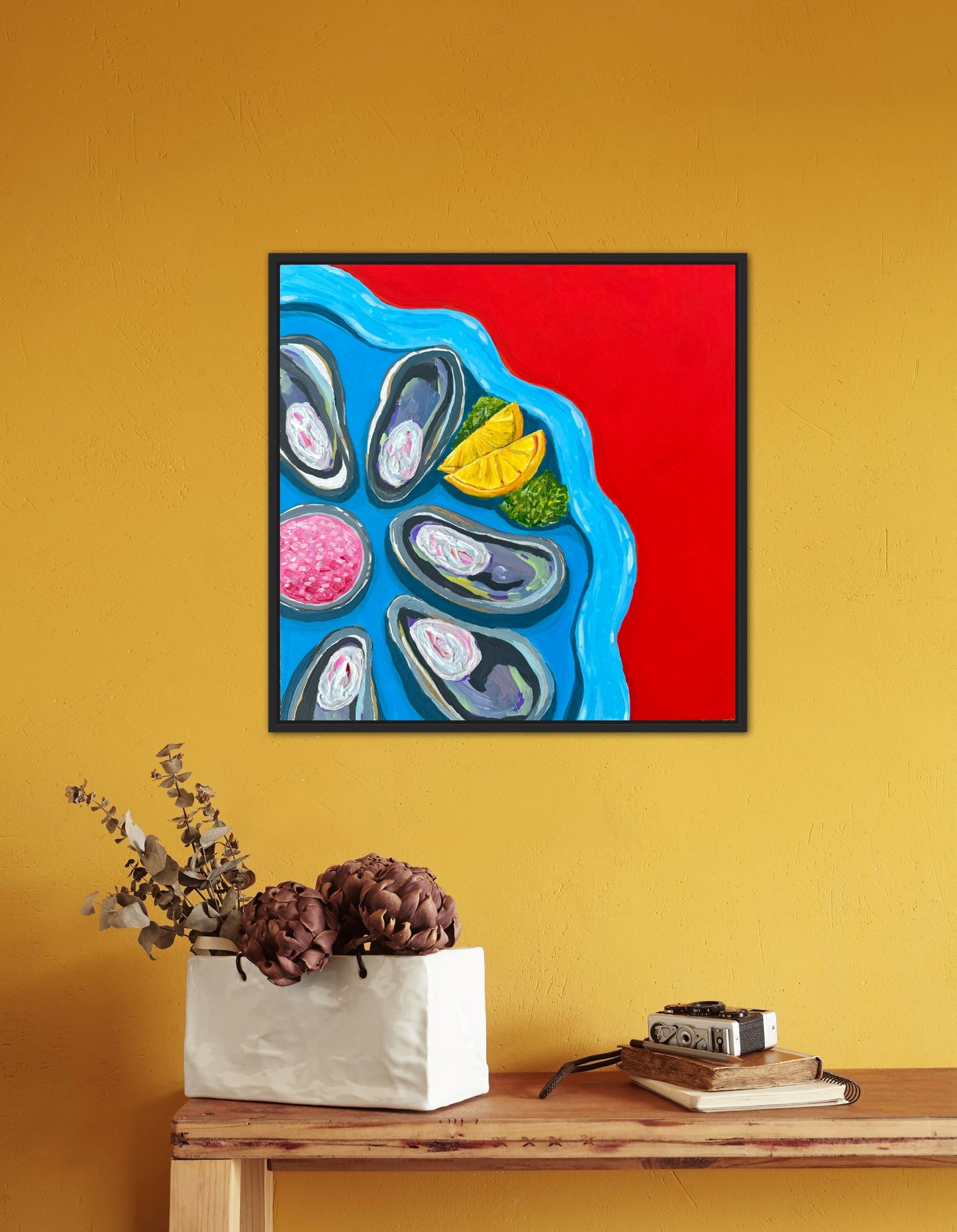 Little Luxuries Collection: Half Shell Time is Never a Crime - 12x12in Original Art