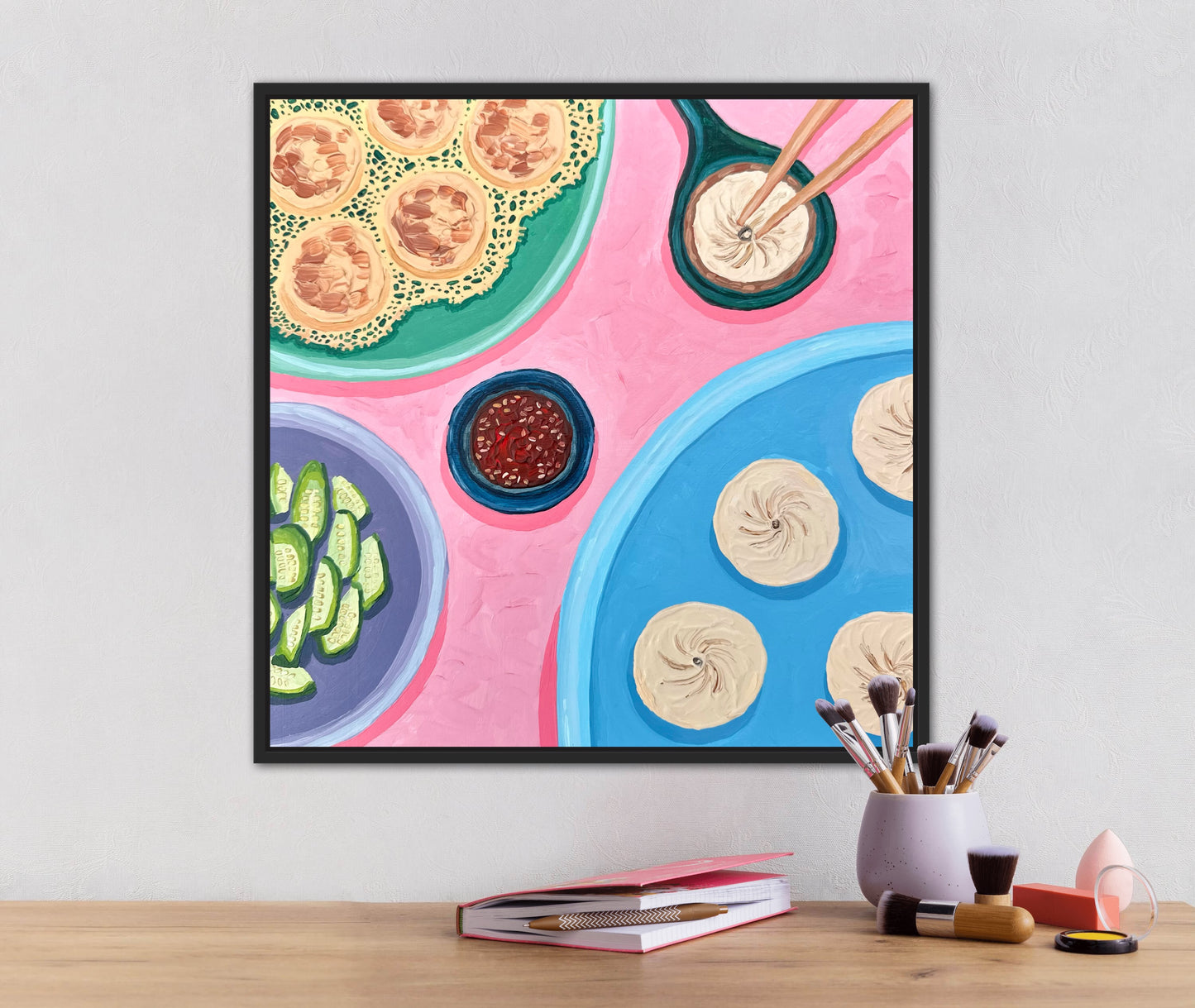 Little Luxuries Collection: Soup Dumpings - 12x12in Original Art