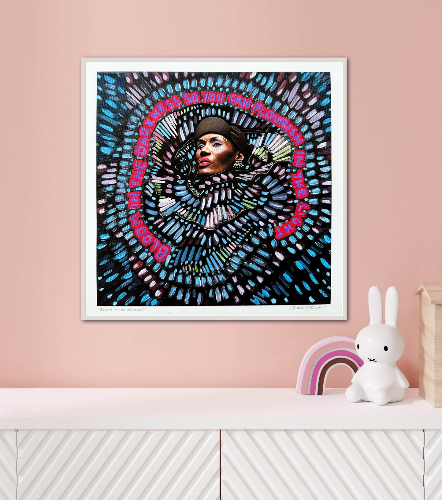 “Bloom in the Darkness” Giclée Fine Art Print 10x10in or 4x4in