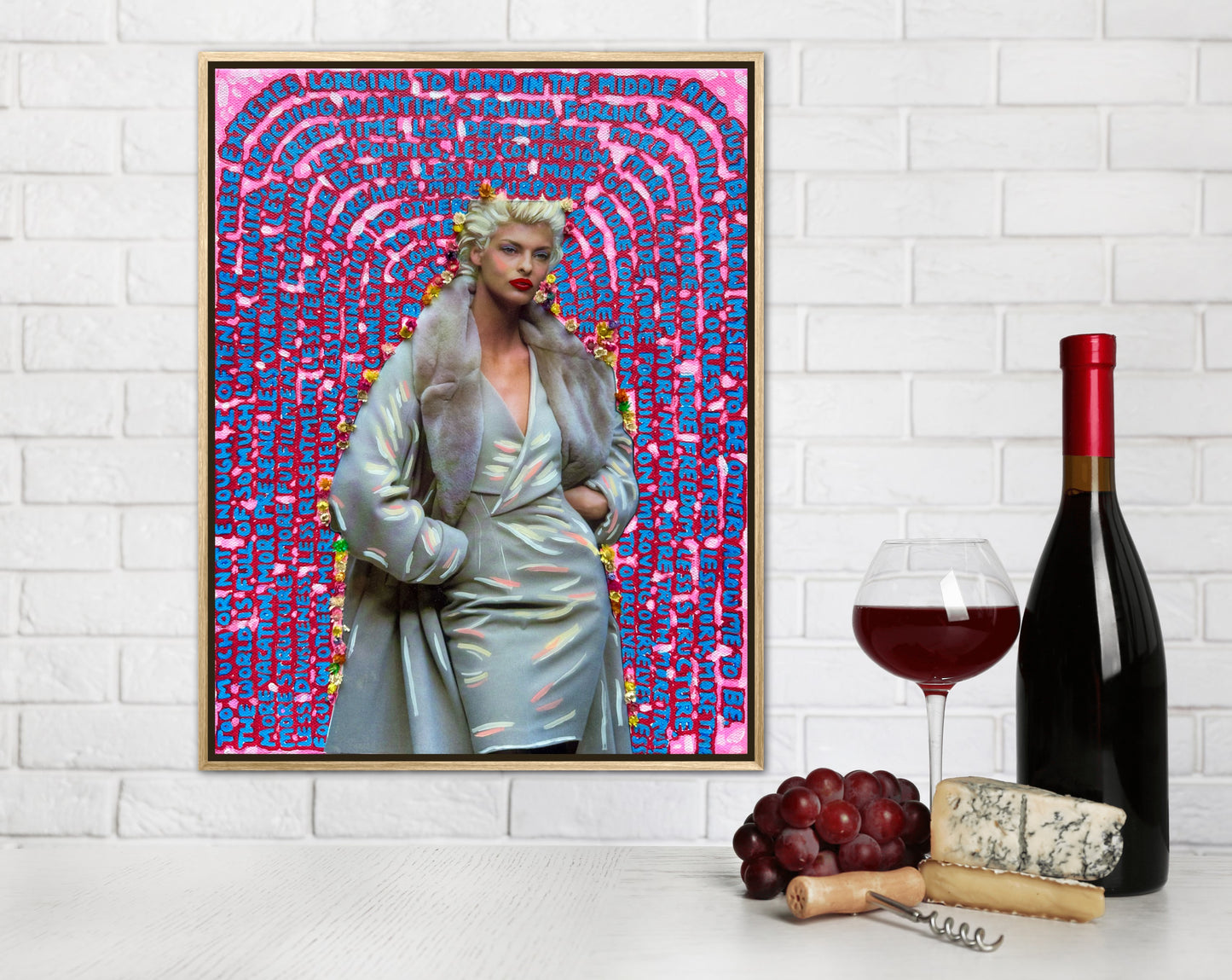 Vogue Reflections: “Just Be” Original Art 11x14in Framed