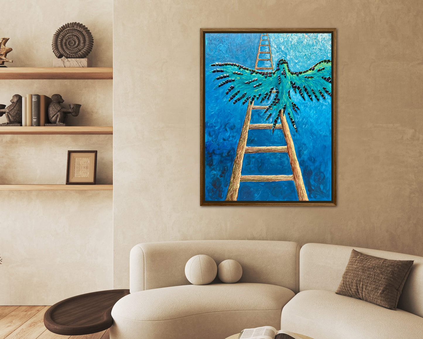 I Gave Myself Permission to Fly - 30x40in Mixed Media; Sand, Acrylic & Resin on Canvas Framed