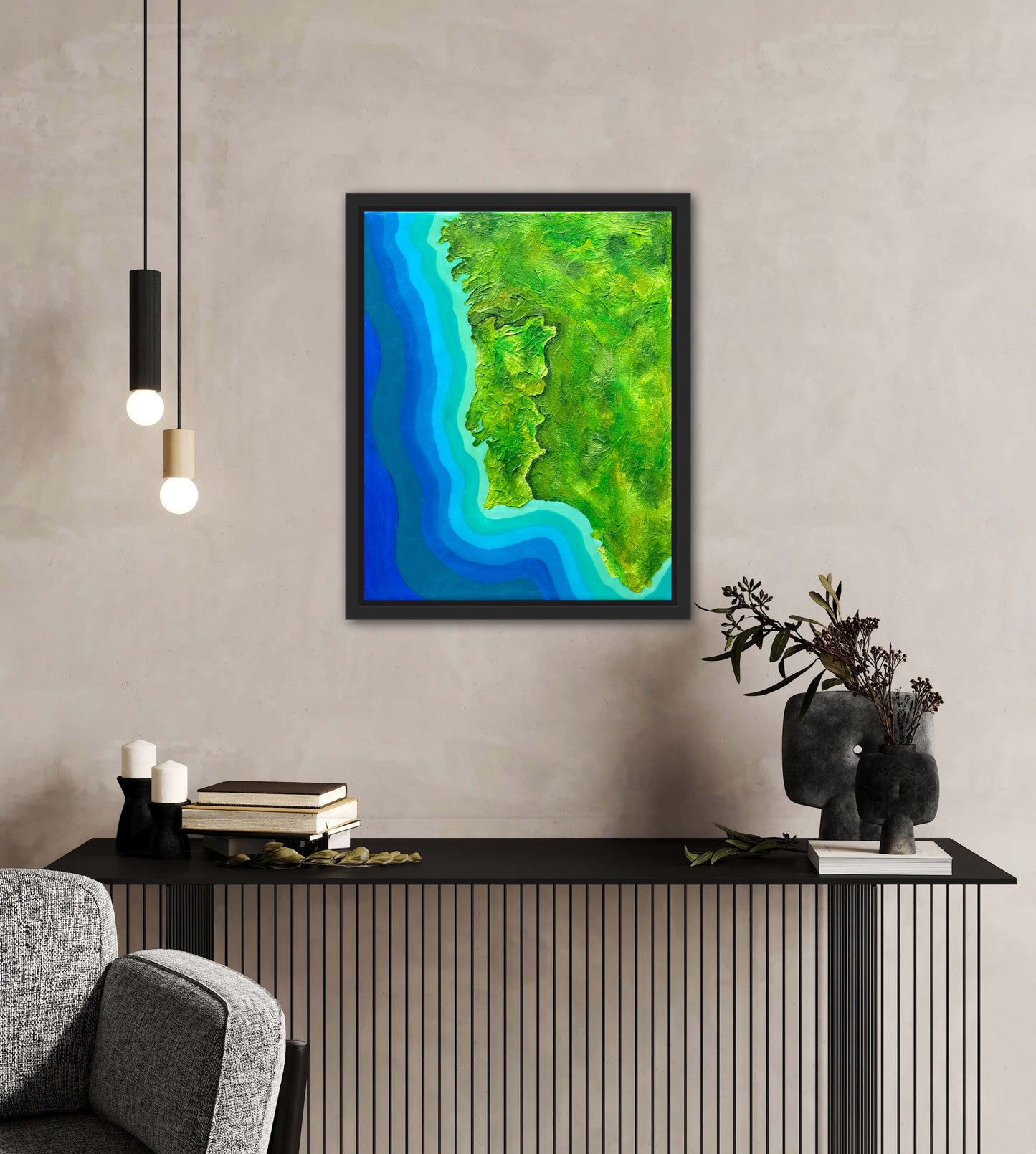 Portugal šµš¹ - 16x20 Fine Art Map made with Acrylic & Resin on Canvas