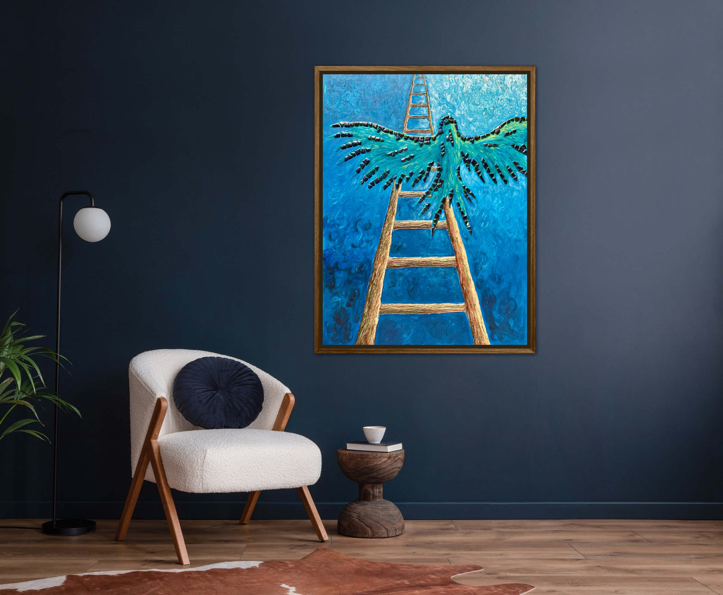 I Gave Myself Permission to Fly - 30x40in Mixed Media; Sand, Acrylic & Resin on Canvas Framed