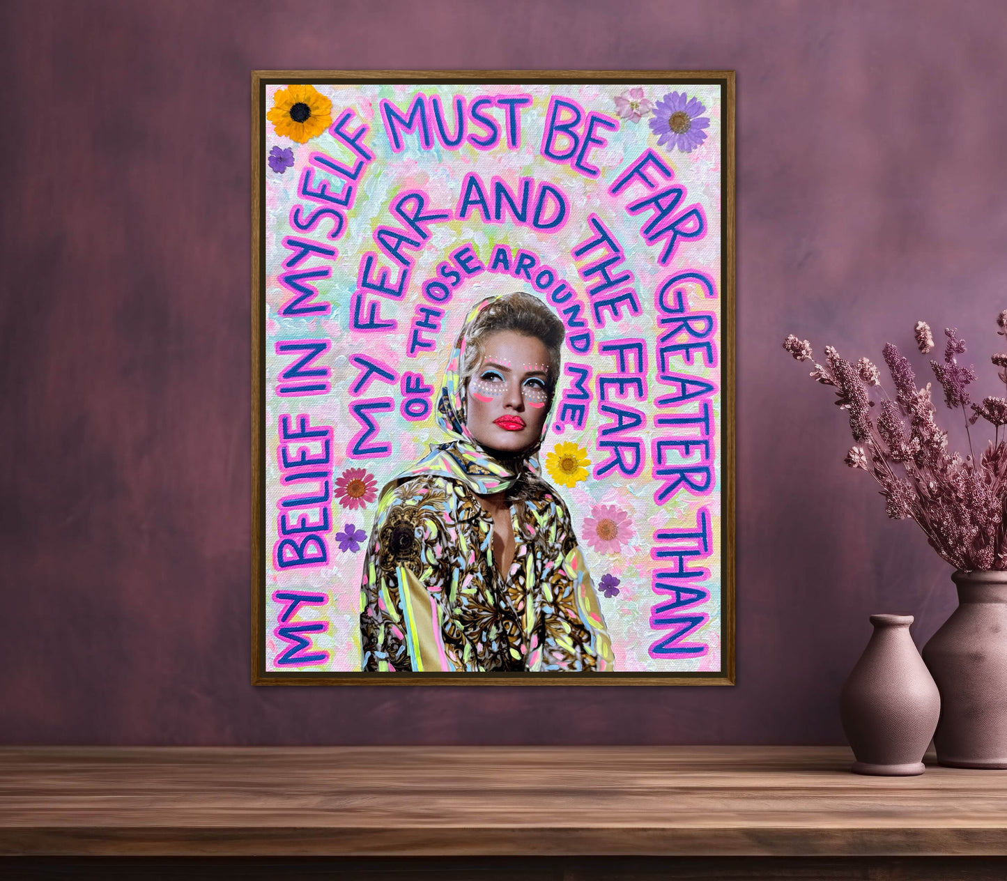 Vogue Reflections: “My Belief” Original Art 11x14in Framed