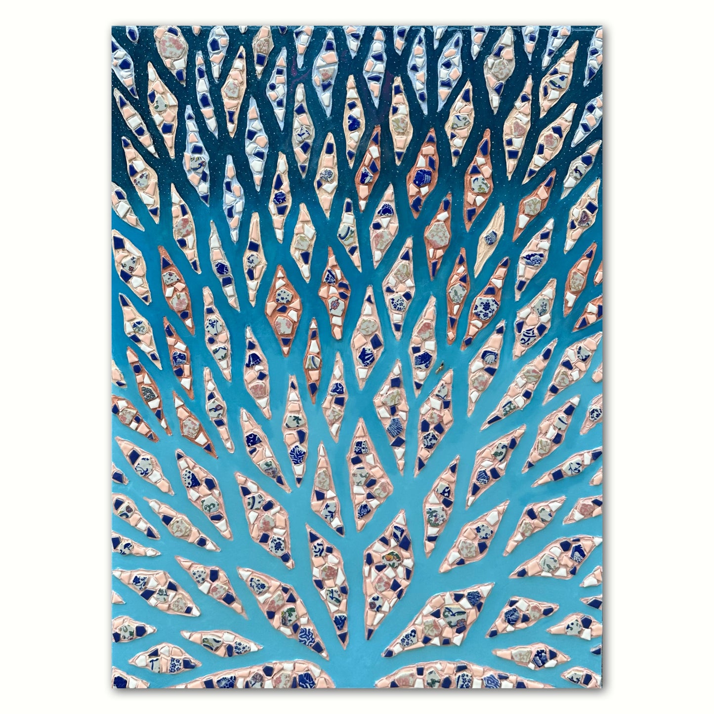 The Path to the Mediterranean - 30x40in Mixed Media Mosaic Artwork Framed