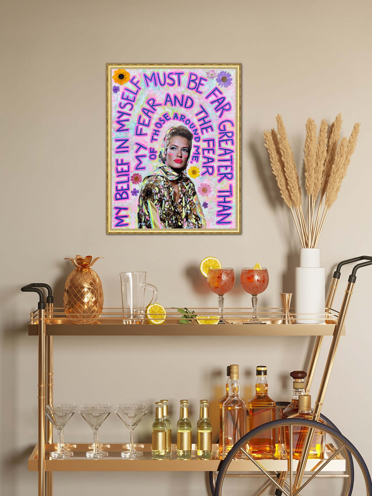 Vogue Reflections: “My Belief” Original Art 11x14in Framed