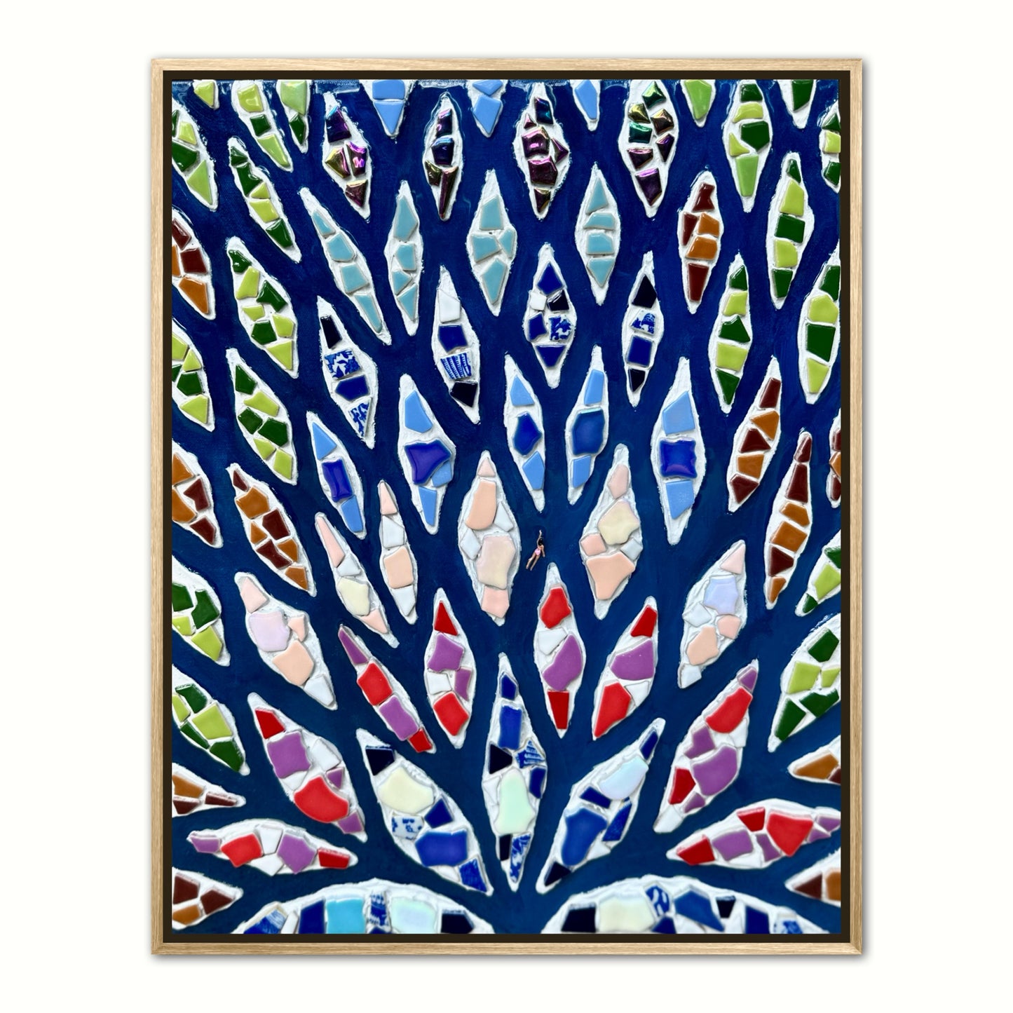 The Path to Wholeness - 16x20in Mixed Media; Sand, Acrylic & Resin on Canvas Framed