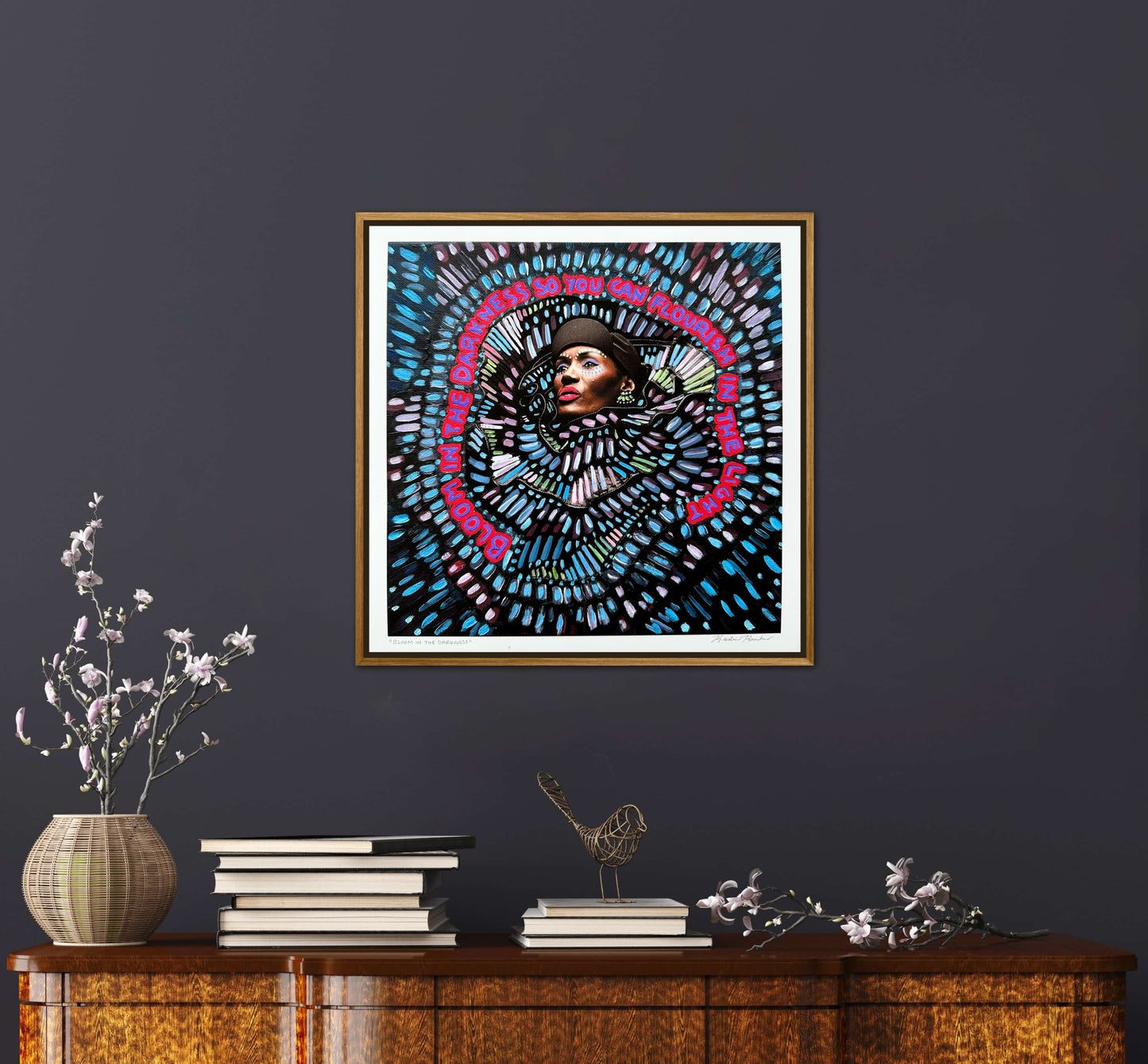 “Bloom in the Darkness” Giclée Fine Art Print 10x10in or 4x4in