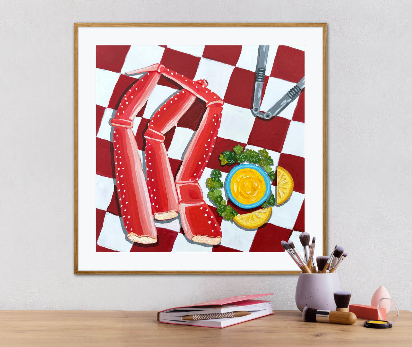 Little Luxuries Collection: Mmm, Crab Legs! - 10x10in Glicée Fine Art Print